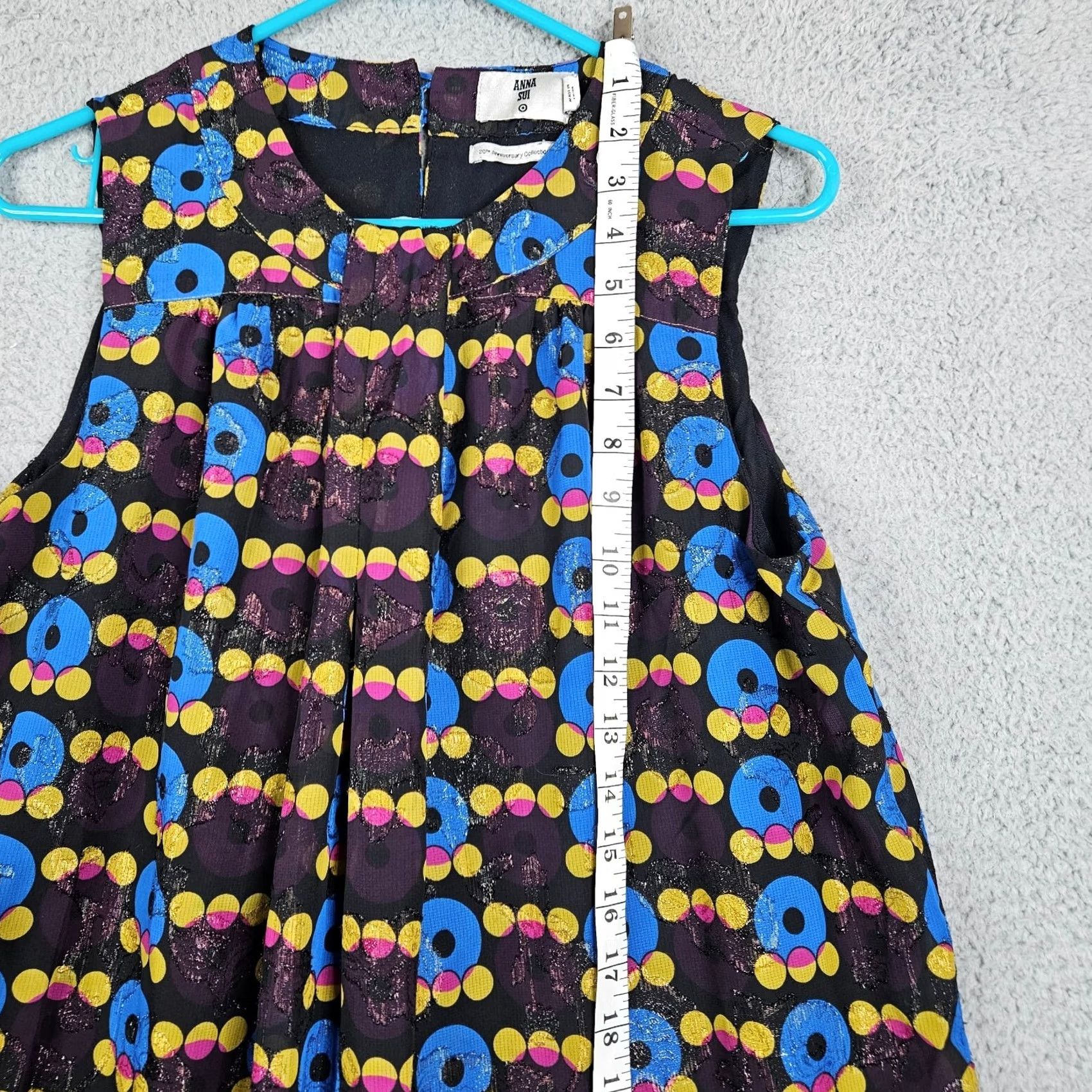 Anna Sui ANNA SUI For Target Metallic Shift Mini Dress Size M Women's Dress Mini Shift Multicolor metallic Anna Sui for Target All Season Mens? (No) Size M / US 6-8 / IT 42-44 - 5 Thumbnail