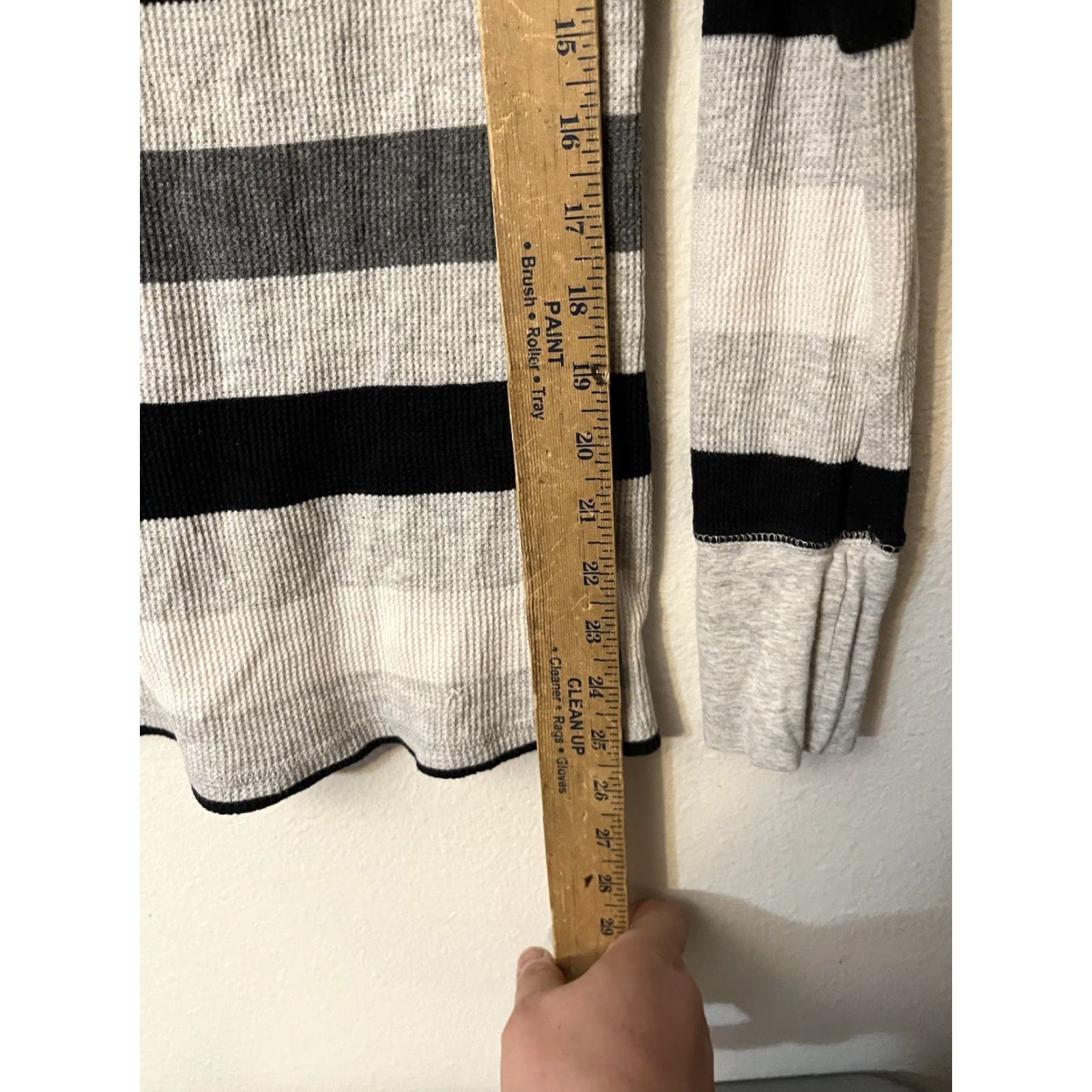 Old Navy Old Navy T-Shirt Women’s Small Multicolor Striped Long Sleeve Crew Neck Waffle Size S / US 4 / IT 40 - 4 Thumbnail