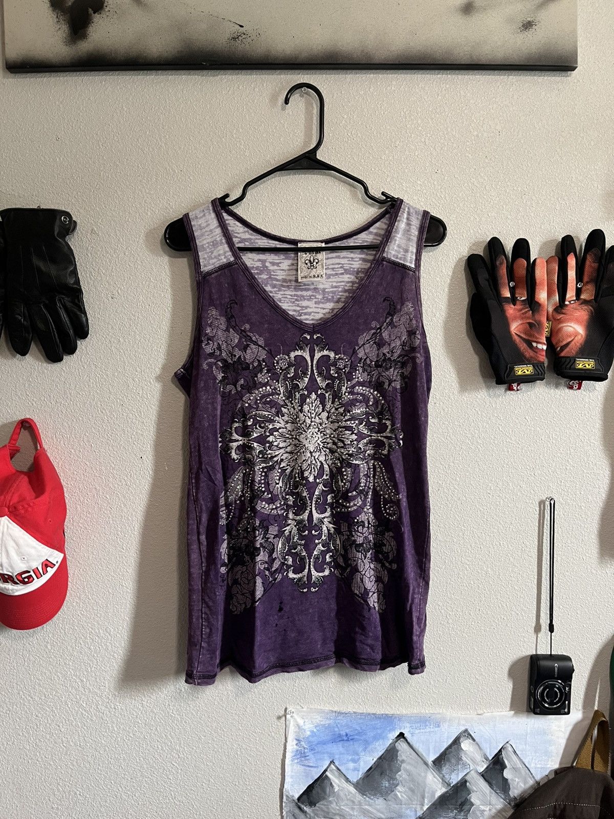 Affliction × Vintage Y2K Affliction-Style Graphic Tank Top – brand vocal Size XL / US 12-14 / IT 48-50 - 1 Thumbnail