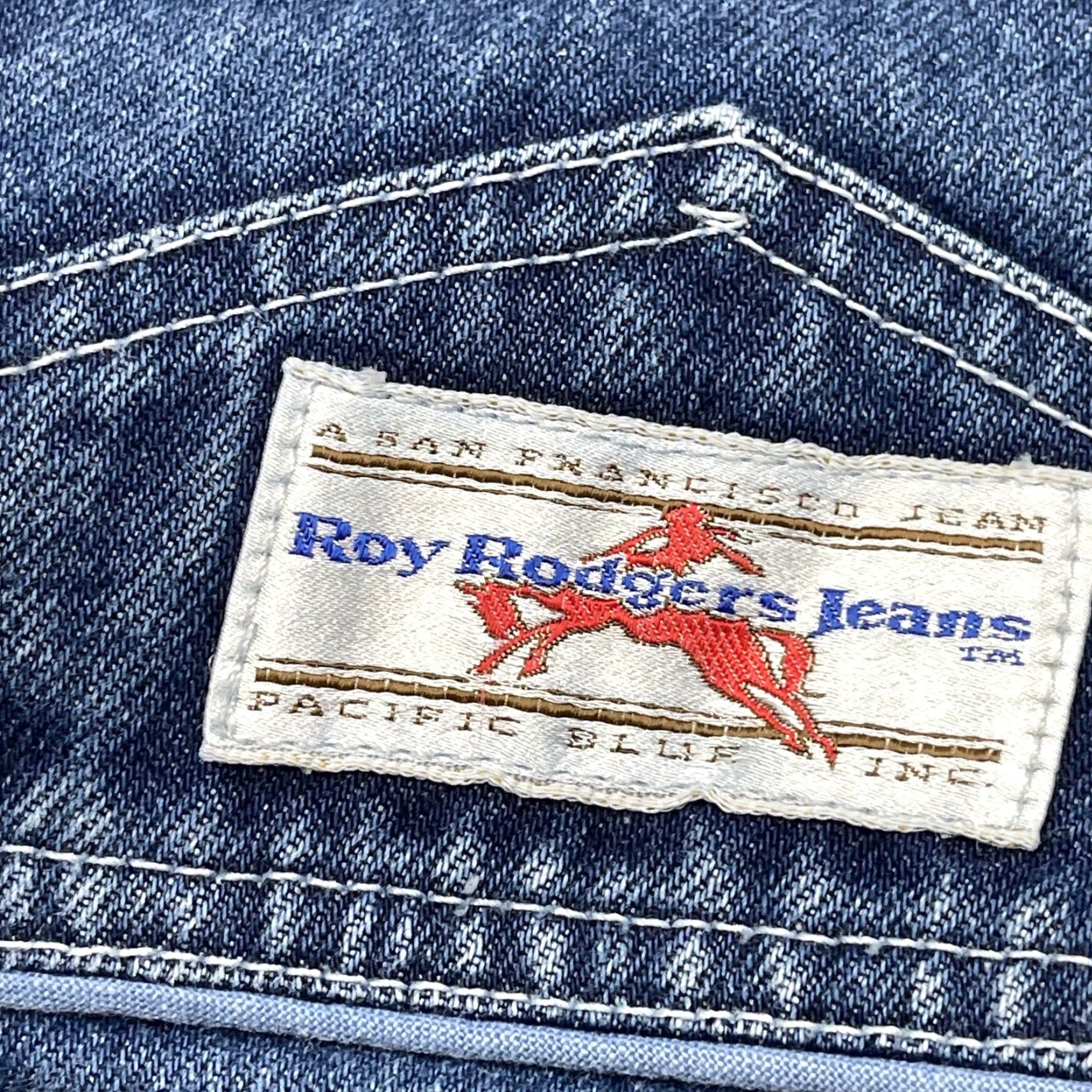 Vintage VINTAGE Roy Rodgers Jeans Junior 11 (28x34) Dark Blue High Waist Western Rodeo Women Jeans Size 32" / US 10 / IT 46 - 4 Thumbnail