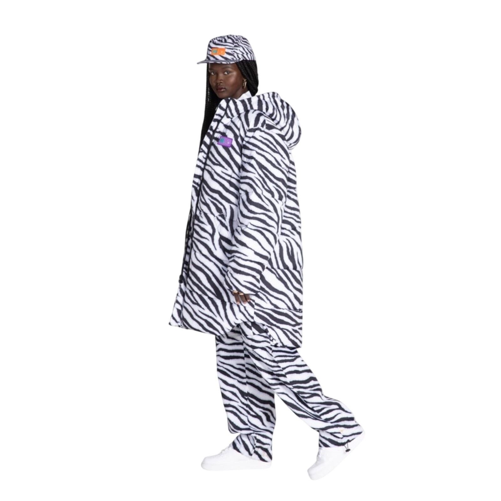 Foot Locker Melody Ehsani Zebra Puffer Jacket - Size S - NEW Size S / US 4 / IT 40 - 1 Thumbnail
