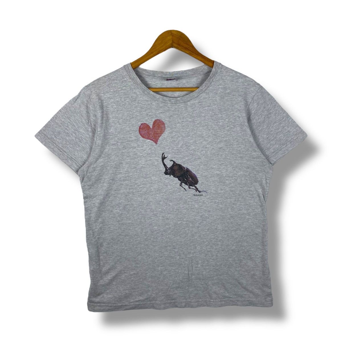 Japanese Brand BOHEMIANS Rhinoceros Beetle Banksy Art Tee Shirt Medium Size US M / EU 48-50 / 2 - 1 Thumbnail