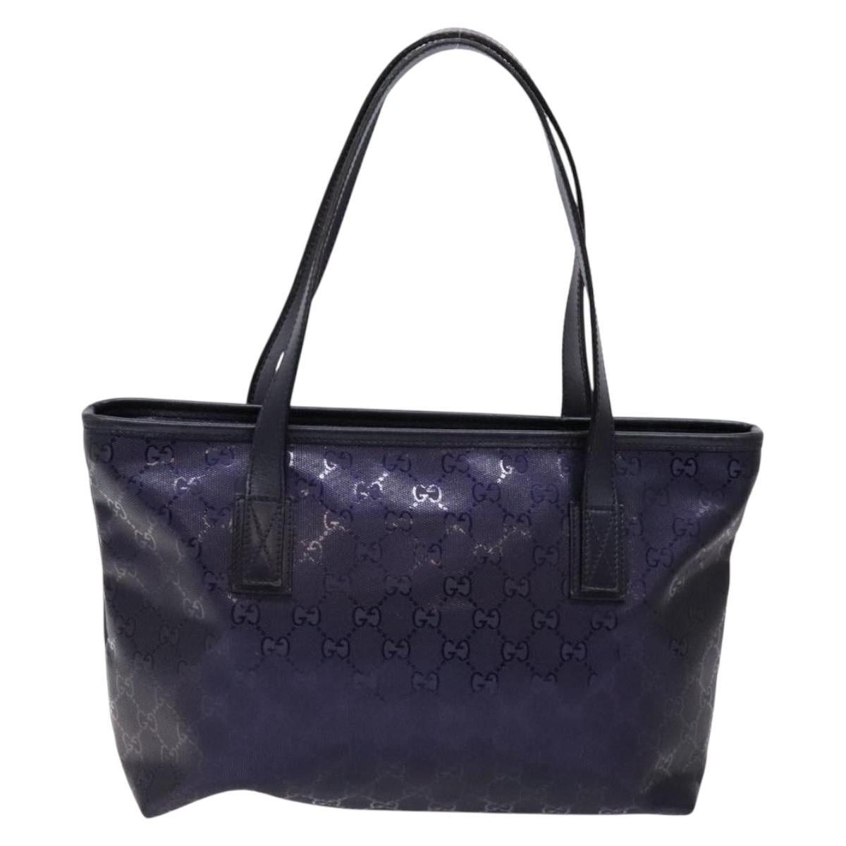 Gucci GUCCI GG Implementation Tote Bag Pvc Navy Silver Size ONE SIZE - 3 Thumbnail