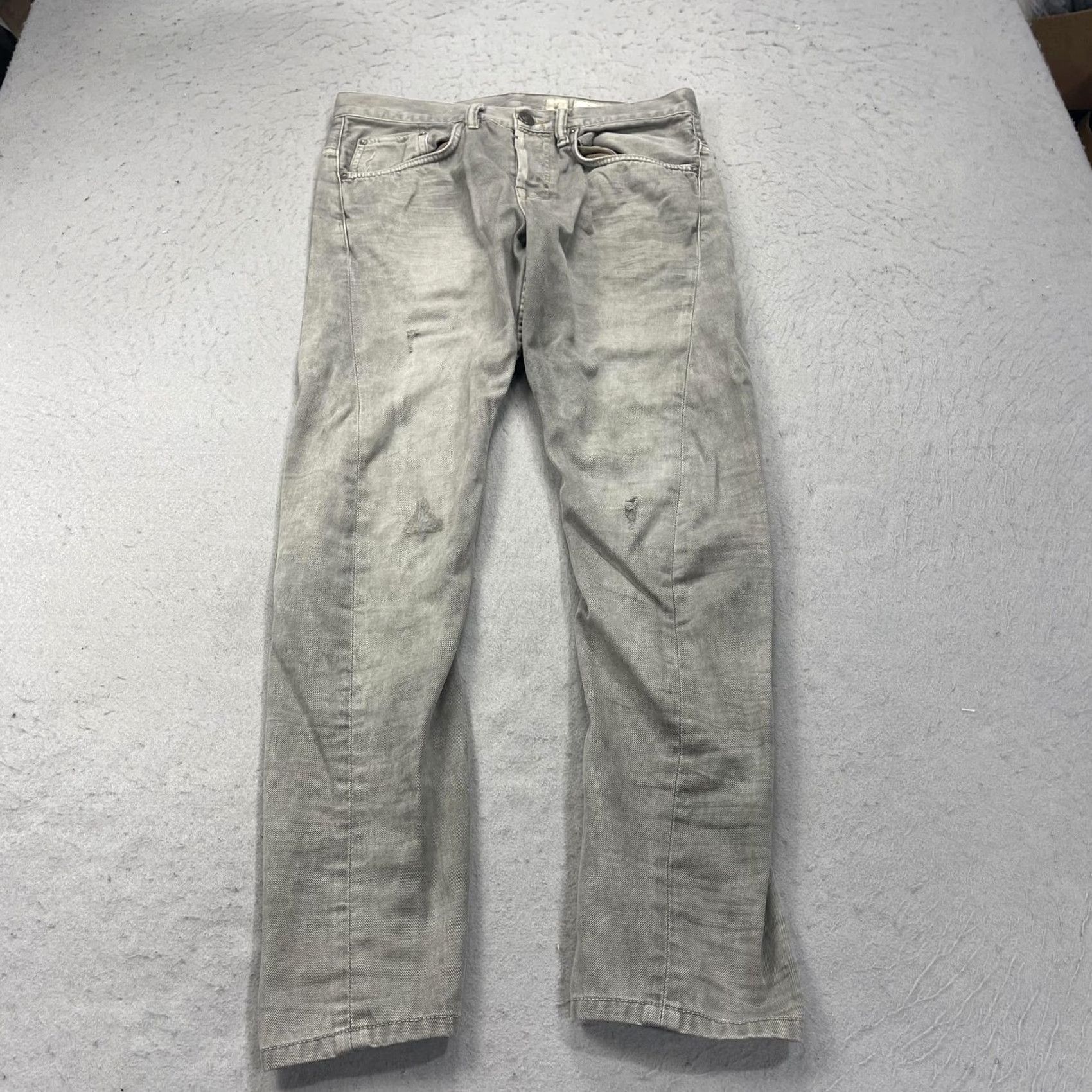 Allsaints VINTAGE AllSaints Jeans Mens 30x30 Gray Bronson Skinny Runner Distressed Slim Denim Size US 30 / EU 46 - 2 Thumbnail