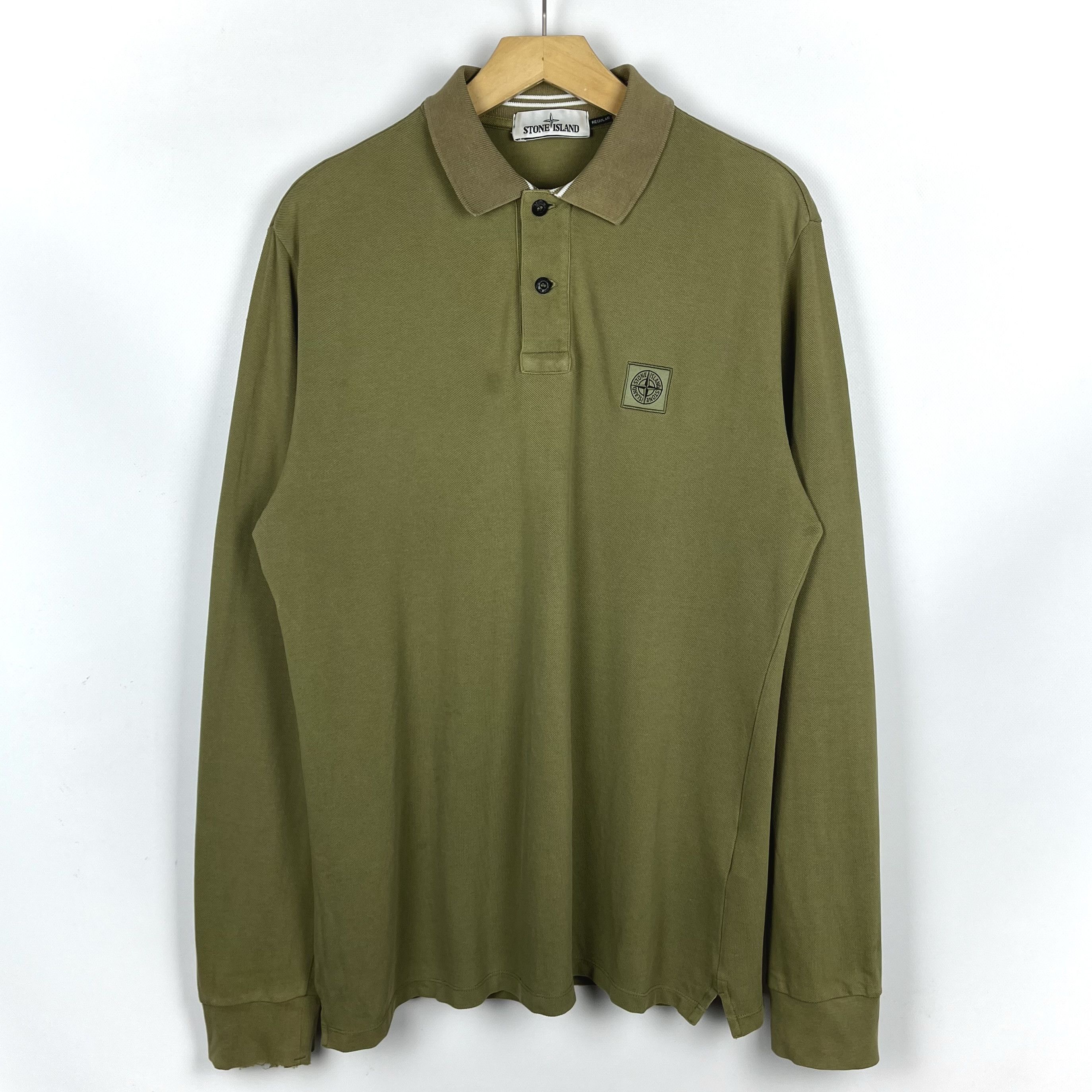 Stone Island Stone Island Patch Program Long Sleeve Polo Shirt Size US L / EU 52-54 / 3 - 1 Thumbnail