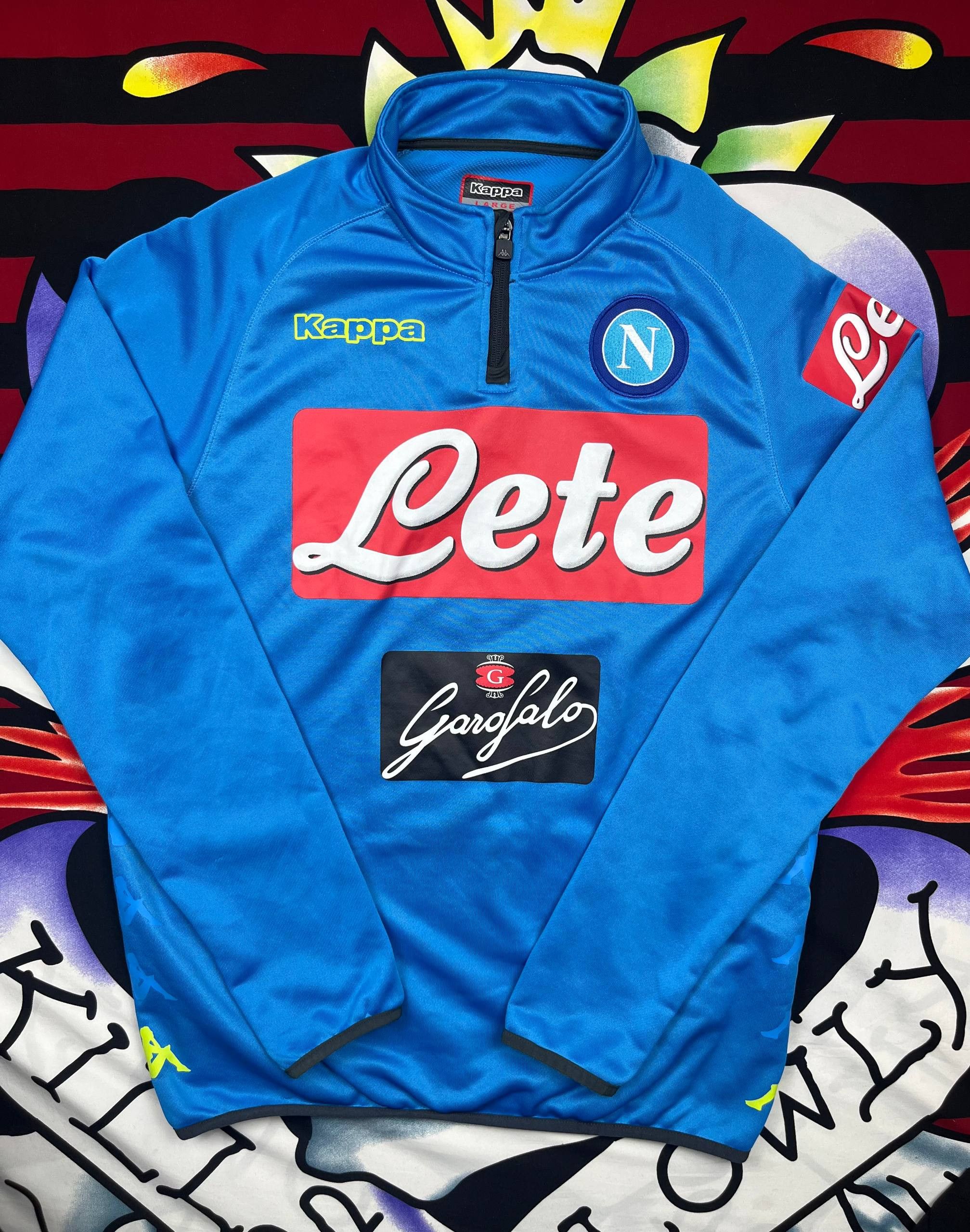 Kappa Kappa ssc Napoli Jersey football sport mens jacket blue Size US L / EU 52-54 / 3 - 1 Thumbnail