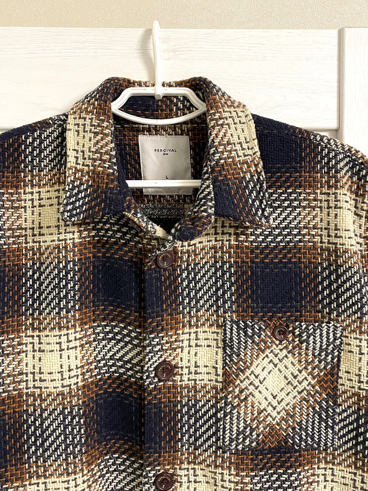 Percival Percival Sheridan Check Plaid Overshirt Jacket Coat Size US L / EU 52-54 / 3 - 3 Thumbnail