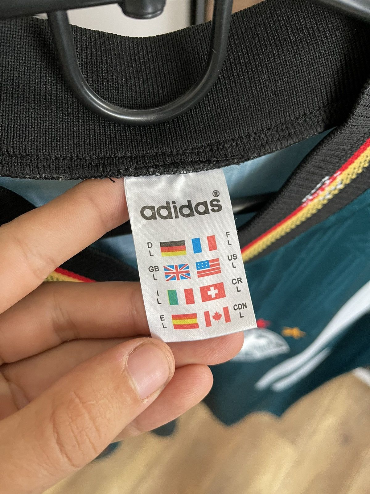 Adidas 1996/1997 Adidas Germany Deutschland Vintage Soccer Jersey Size US L / EU 52-54 / 3 - 11 Thumbnail