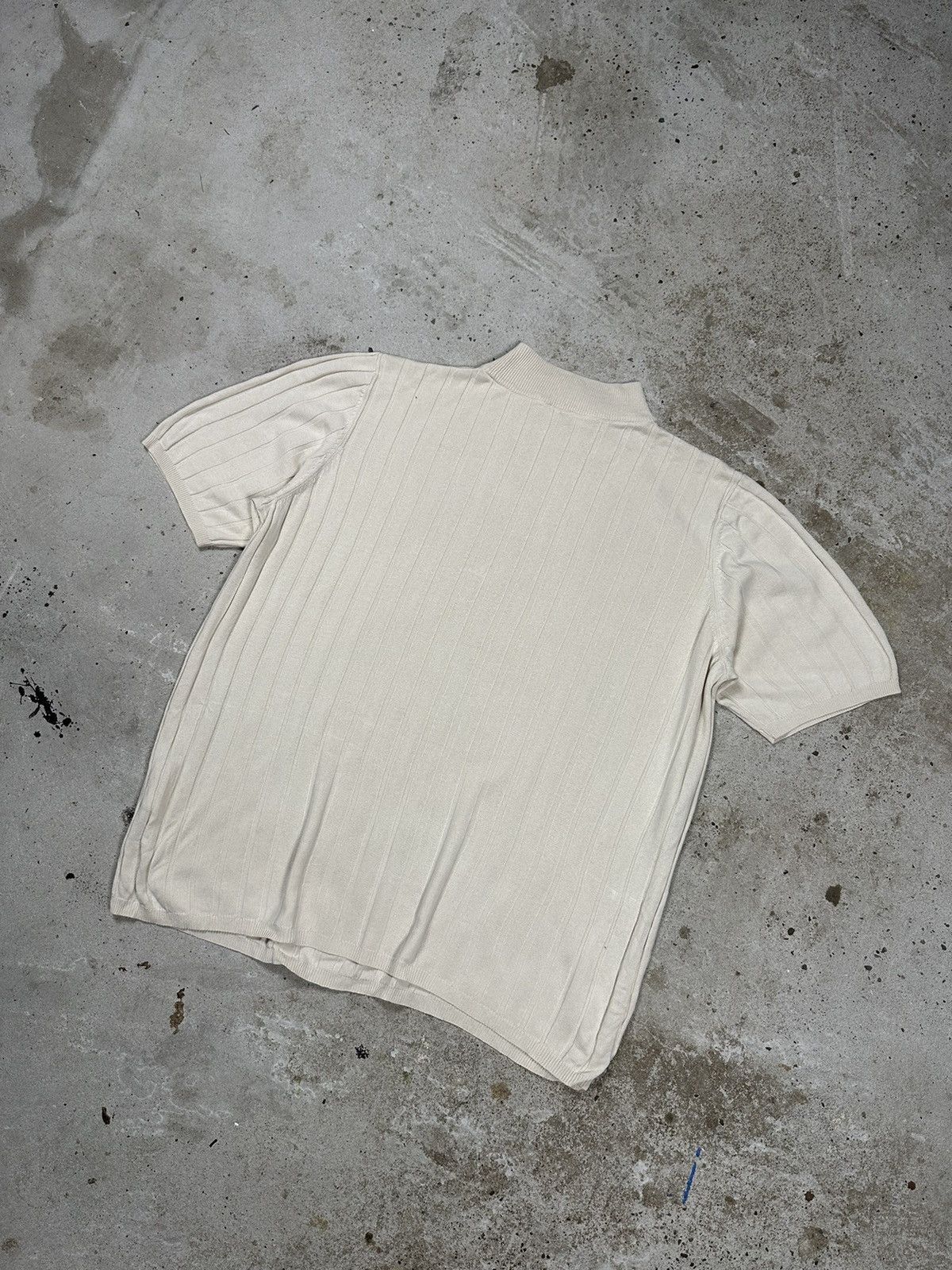 Japanese Brand × Vintage Vintage 90s Old Money Style Short Sleeve Silk Wool Sweater Size US L / EU 52-54 / 3 - 10 Thumbnail