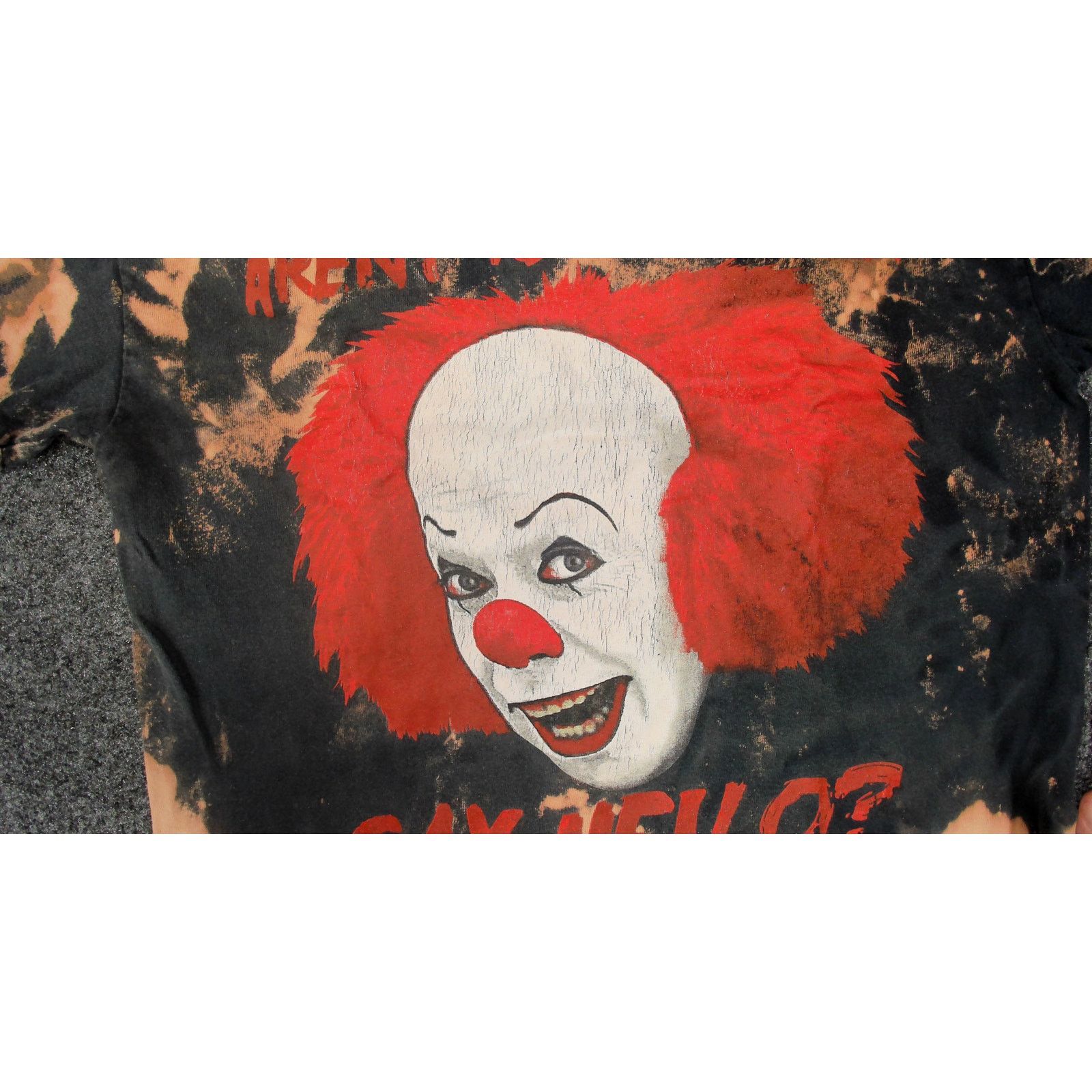 Other Custom 1-of-1 Bleach Wash IT Pennywise Horror Tee Size US S / EU 44-46 / 1 - 8 Thumbnail