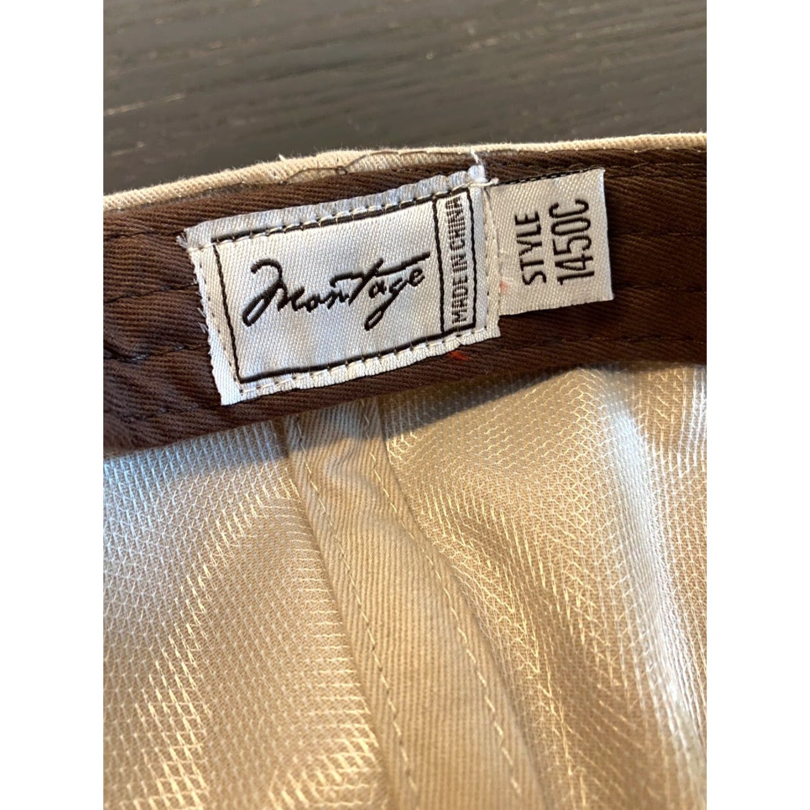 Vintage Montage Beverly Hills Hat Adult One Size Beige Twill Strapback Adjustable Golf Size ONE SIZE - 7 Thumbnail