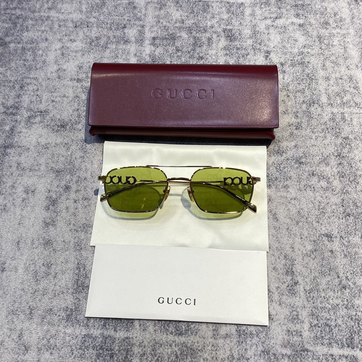 Gucci GUCCI GG1804S 002 GOLD GREEN Size ONE SIZE - 8 Thumbnail