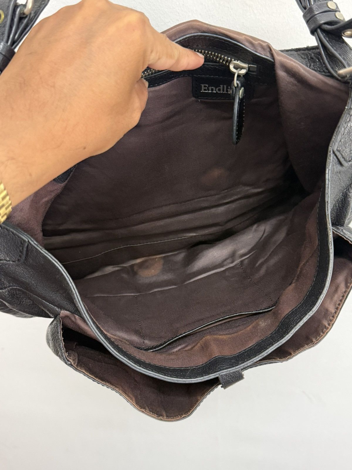Leather Archive Slouchy Endlich Leather Buckle Bag - Black Crossbody Size ONE SIZE - 8 Thumbnail