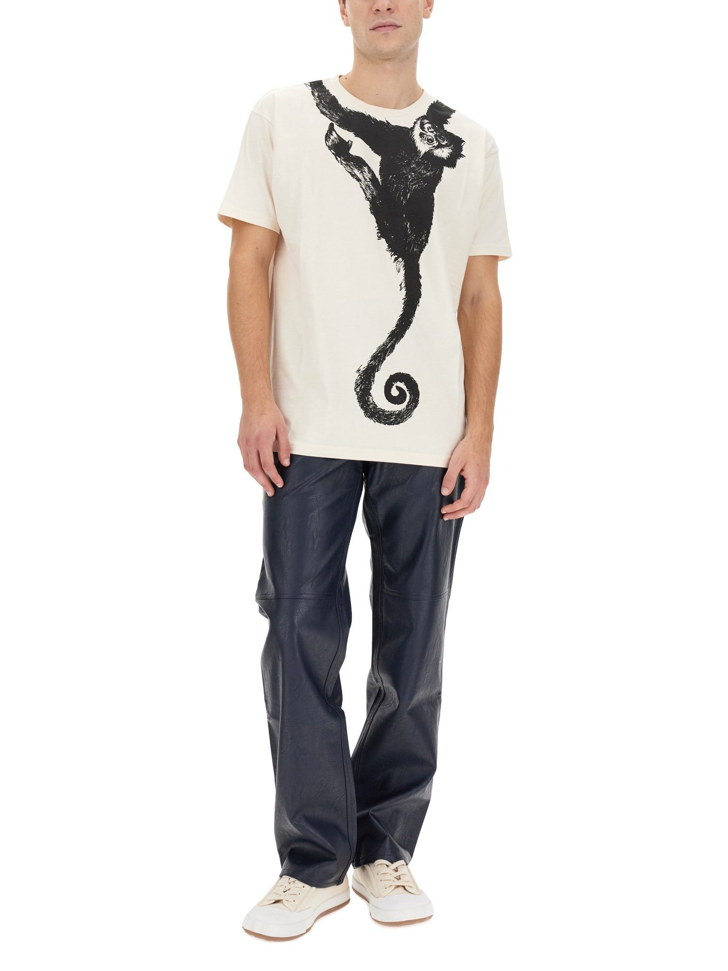Vivienne Westwood o1f1d3z0525 Monkey Classic T-Shirt in White Size US XL / EU 56 / 4 - 4 Thumbnail