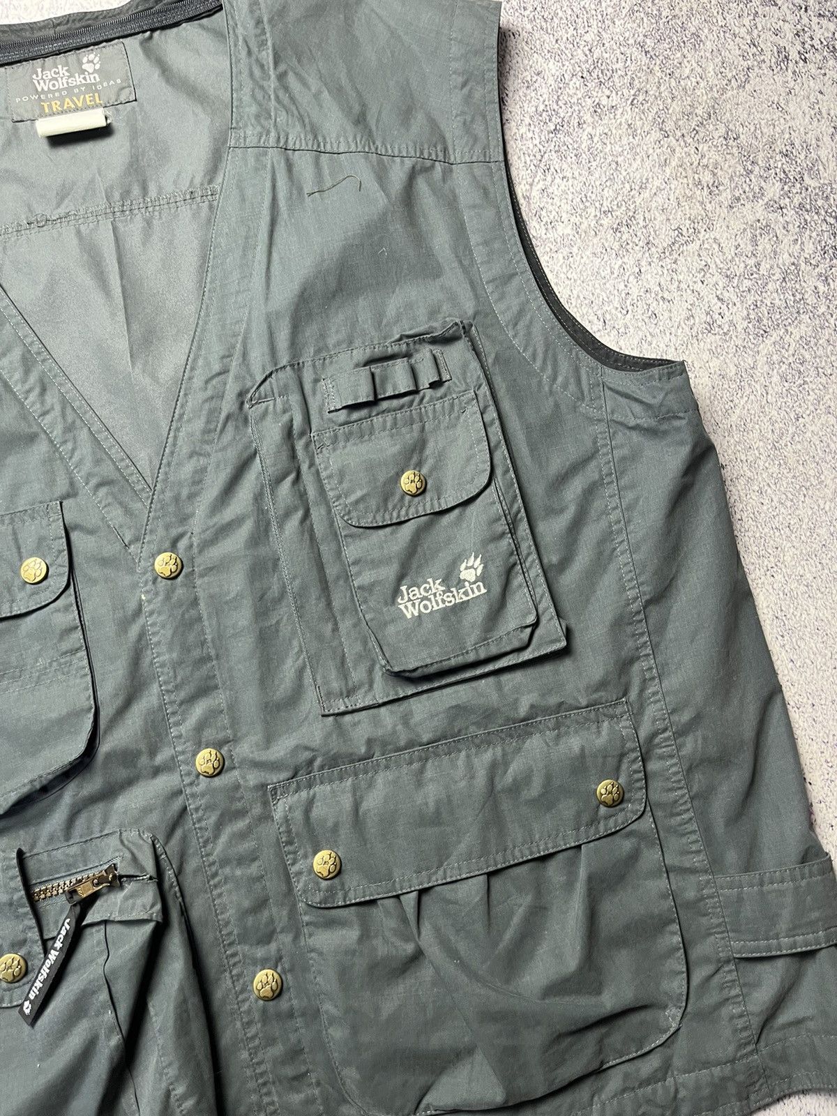 Japanese Brand Vintage Jack Wolfskin Modular tech vest Multi pockets jacket Size US L / EU 52-54 / 3 - 7 Thumbnail