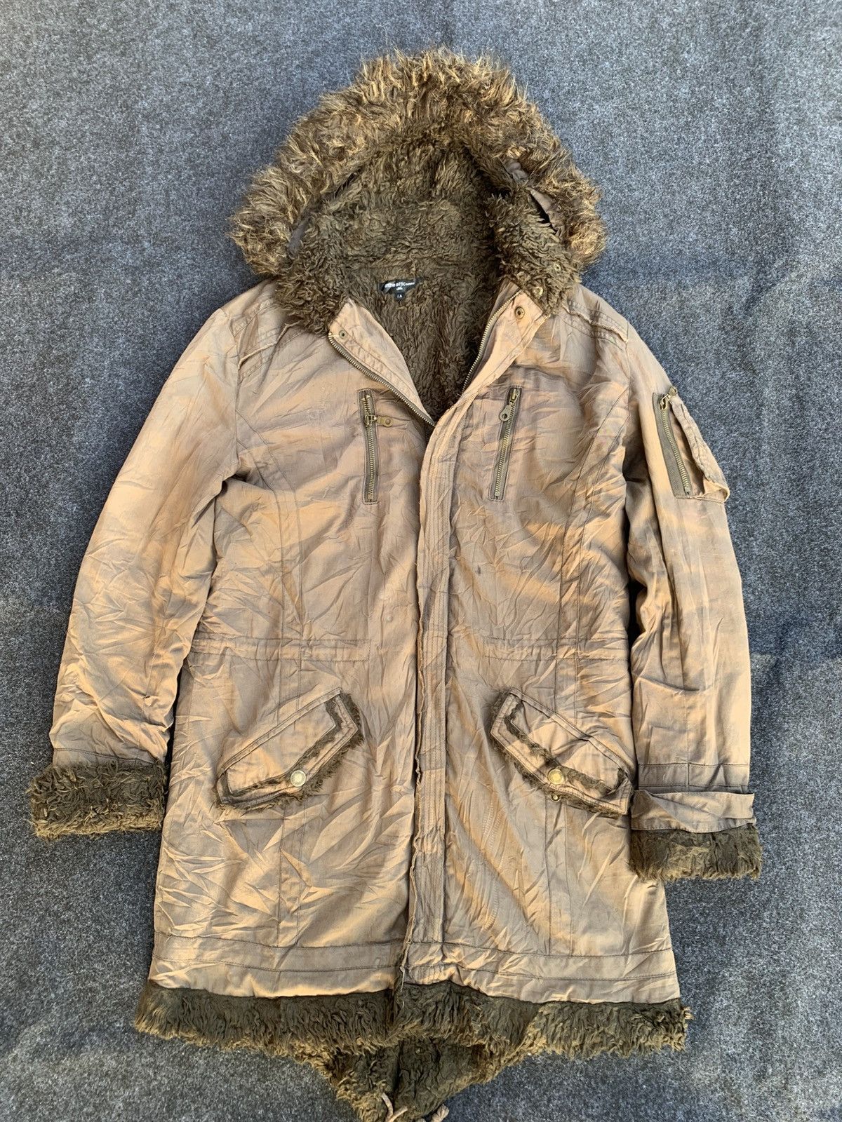 Pre-owned If Six Was Nine X In The Attic Vintage In The Attic Hoodie Punk Jacket In Faded Check