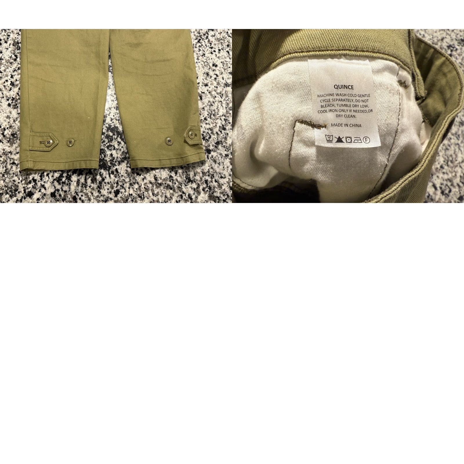 Quince Quince Cargo Pants Womens Green Cotton Blend 26x27.5 Cargo Crop Straight Mens Womens? Size 26" / US 2 / IT 38 - 8 Thumbnail