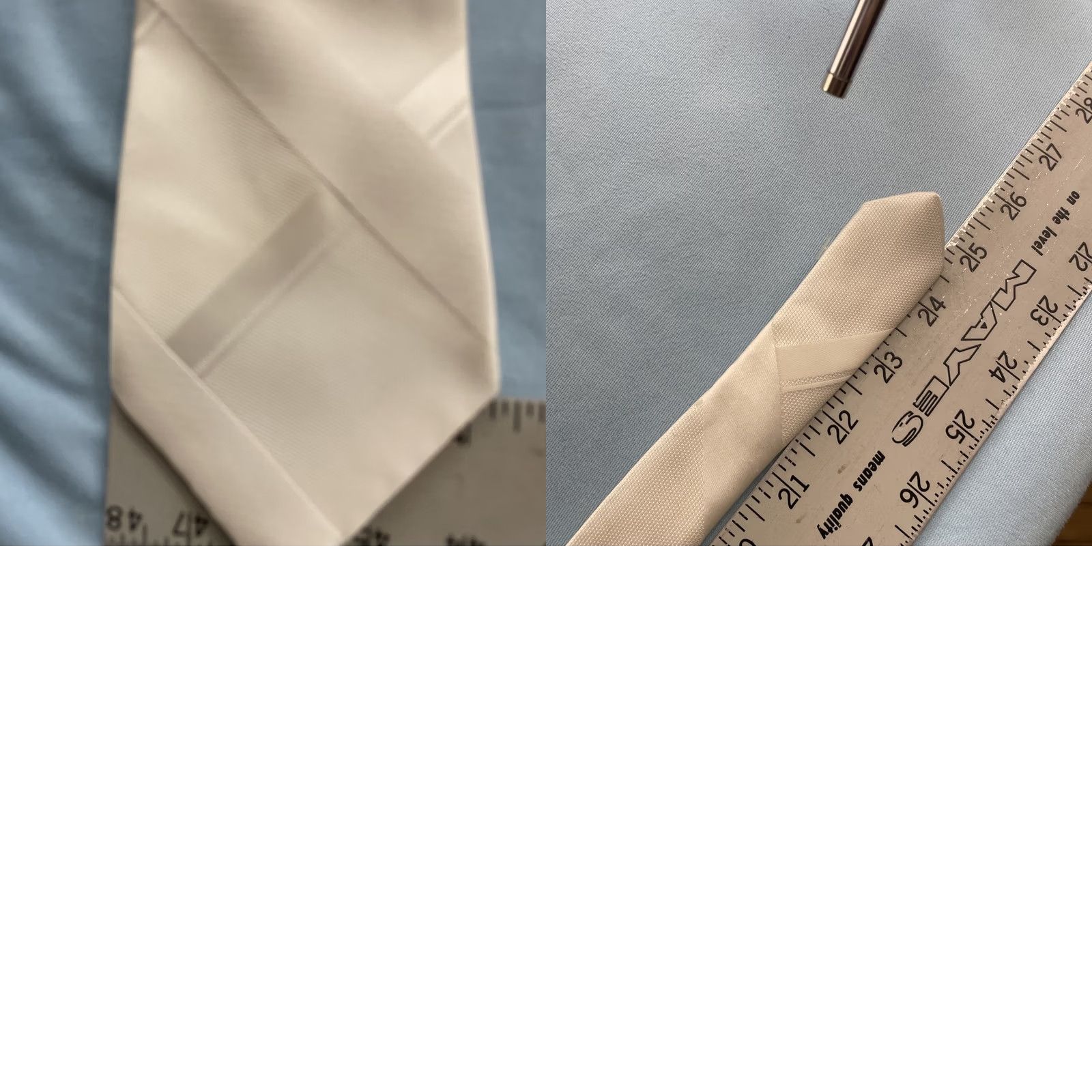 Vintage VINTAGE Superba Necktie Wide White Solid Plaid Textured Woven Tie 1970s 4.2x56 Men Dress Tie Size ONE SIZE - 11 Thumbnail