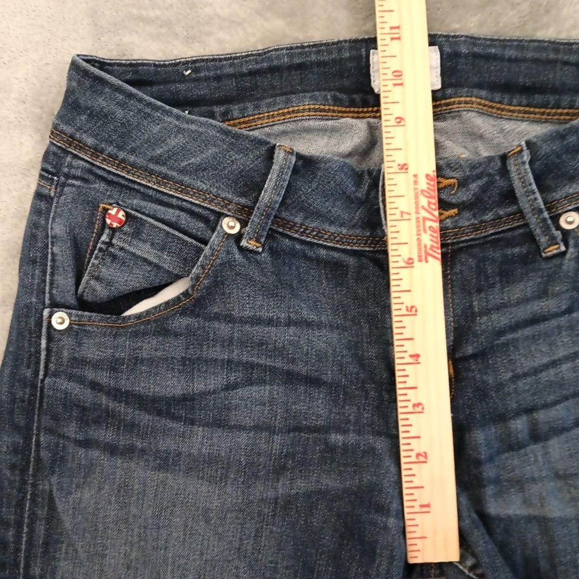 Hudson Hudson Jeans Womens 27 Blue Dark Wash Ankle Low Rise 27x27 Denim Regular Jeans Womens Menus? Size 27" / US 4 / IT 40 - 3 Thumbnail