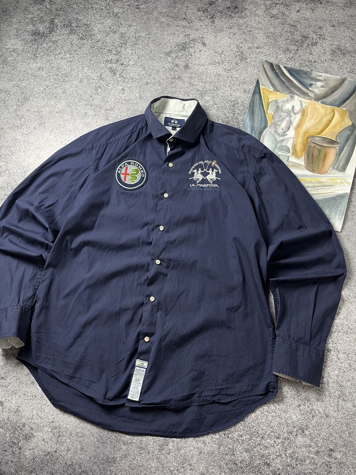 La Martina 🔥00'S RALPH LAUREN VIBE LA MARTINA POLO T SHIRT ALPHA ROMEO Size US L / EU 52-54 / 3 - 5 Thumbnail