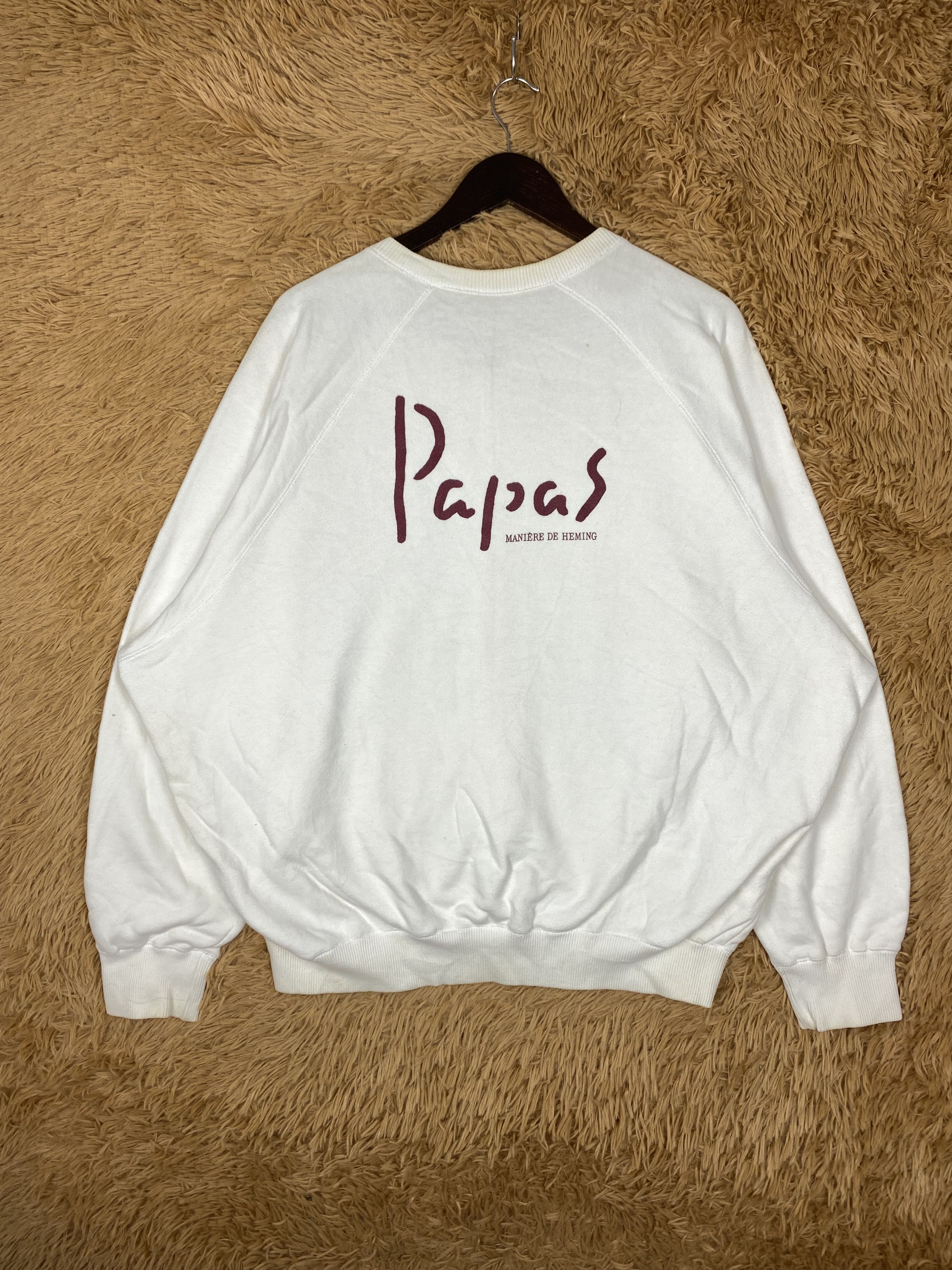 Japanese Brand Vintage Papas Button Up Sweatshirts DJ05016 Size US XL / EU 56 / 4 - 5 Thumbnail