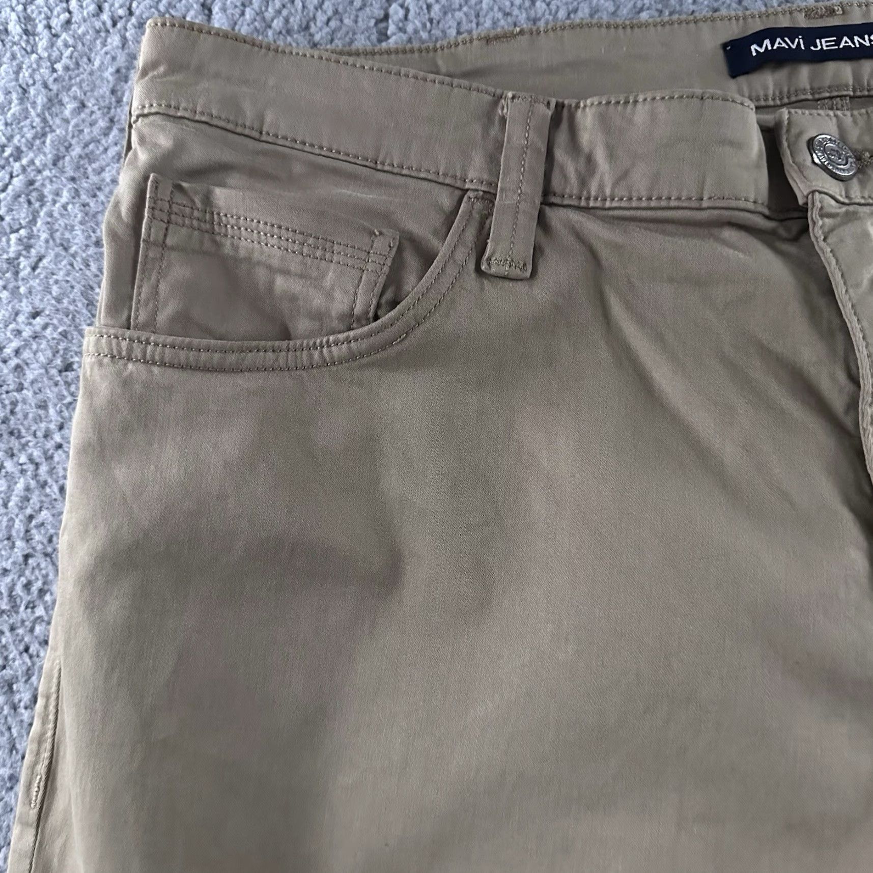 Vintage Mavi Jeans Beige Size 38x30 Matt Relaxed Straight Leg Denim Cotton Blend Jeans Mens Straight 30 In Inseam Relaxed Mid Rise Shirt? Size US 38 / EU 54 - 3 Thumbnail