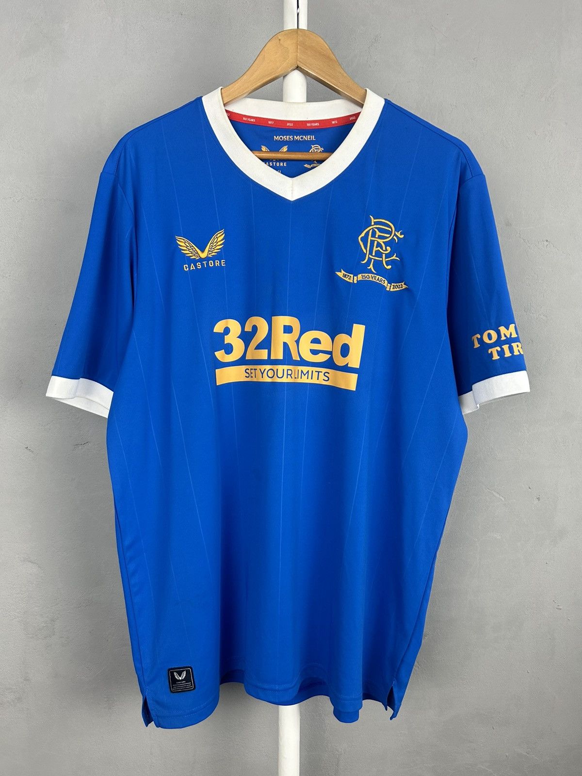 Castore Rangers Castore Home 2021 - 2022 Soccer Jersey Shirt Size US XXL / EU 58 / 5 - 2 Thumbnail