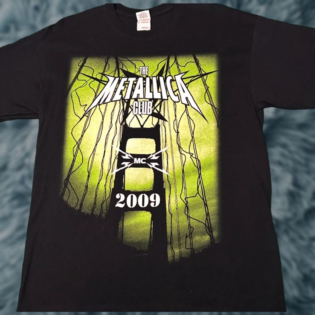 Vintage VINTAGE Metallica Club Rock Band Tee Shirt Mens Large 2009 2000s Rare Black 90s Y2K Rock Mens Size US L / EU 52-54 / 3 - 1 Thumbnail