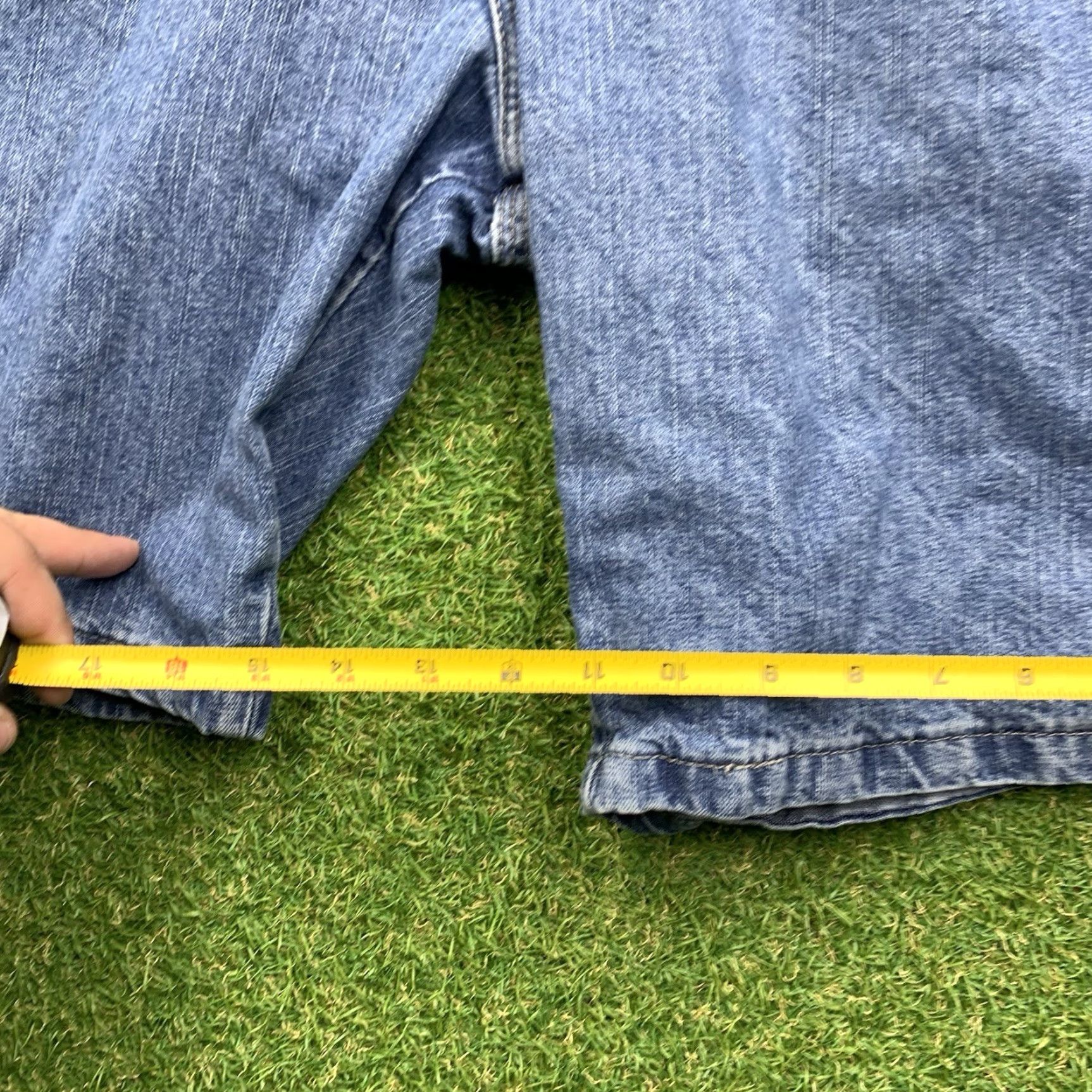 Wrangler VINTAGE Wrangler Carpenter Shorts Mens 36 Blue Denim 90s Classic Baggy Relaxed Mid Rise 5-Pocket Mens Jeans Shorts Size US 36 / EU 52 - 6 Thumbnail