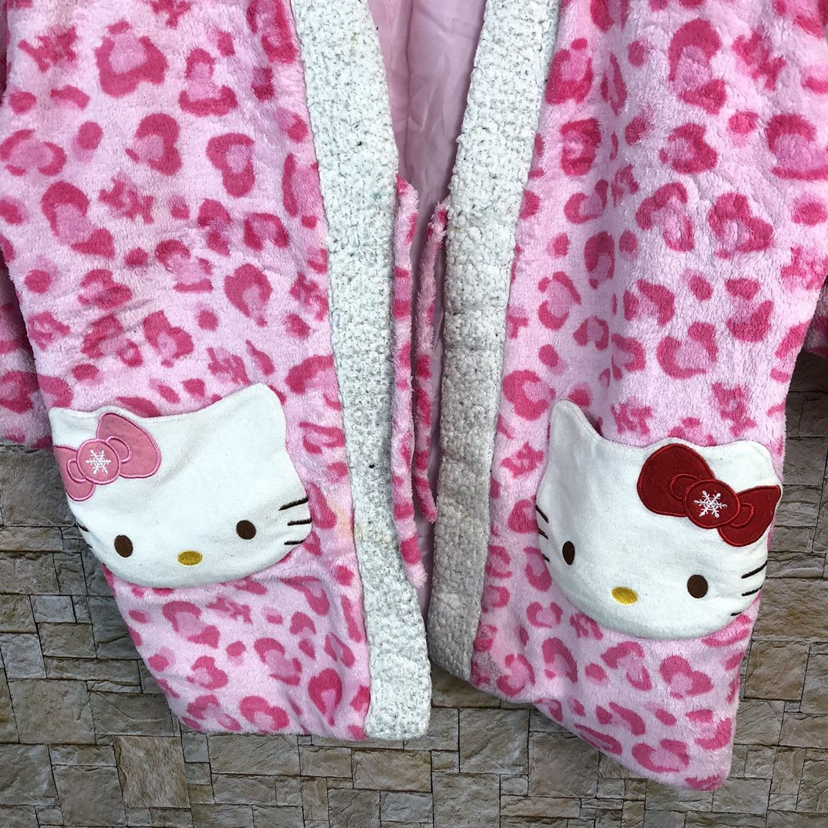 Cartoon Network DL Hello Kitty Pink Kimono sleepwear cardigan vintage #A409 Size XL / US 12-14 / IT 48-50 - 6 Thumbnail