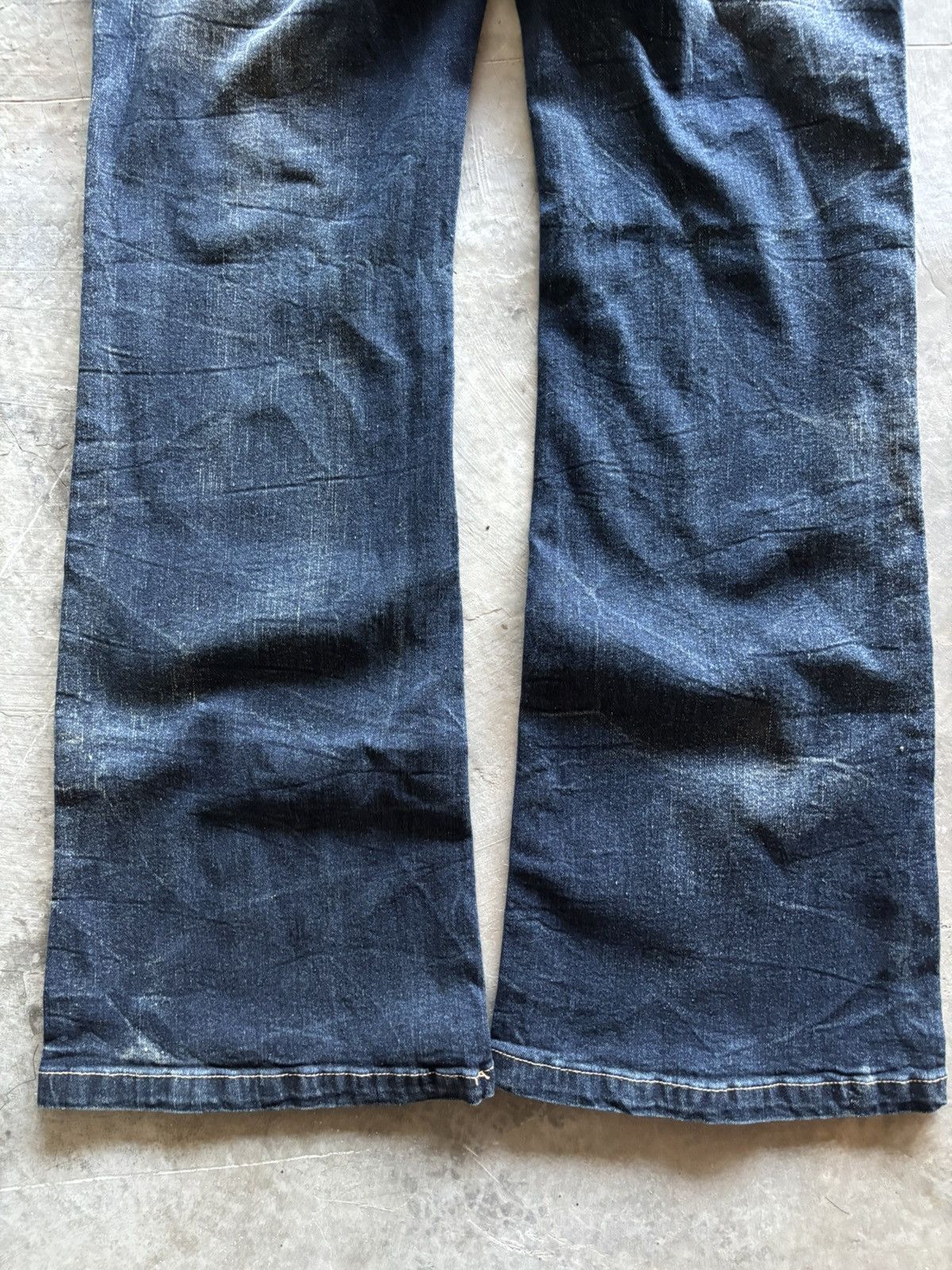 If Six Was Nine SU PU RE flare japanese jeans sick faded whiskered goth punk Size US 34 / EU 50 - 11 Thumbnail