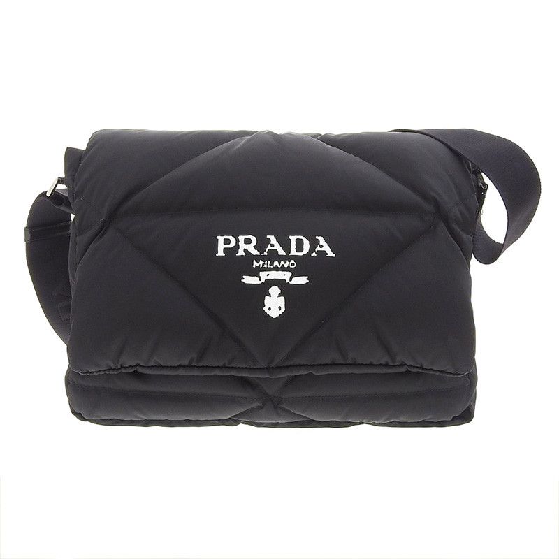 image of Prada Re Nylon Shoulder Bag Fabric Nylon Black, Women's