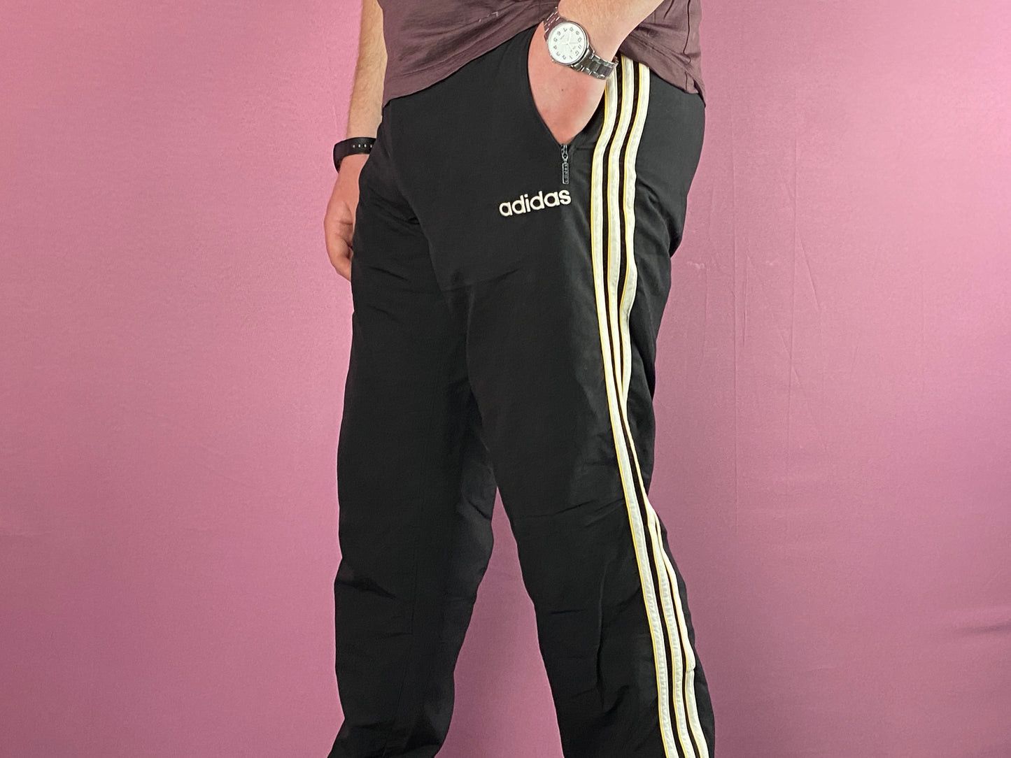 Adidas 90s Adidas Vintage Men's Striped Track Pants - L Size US 32 / EU 48 - 3 Thumbnail
