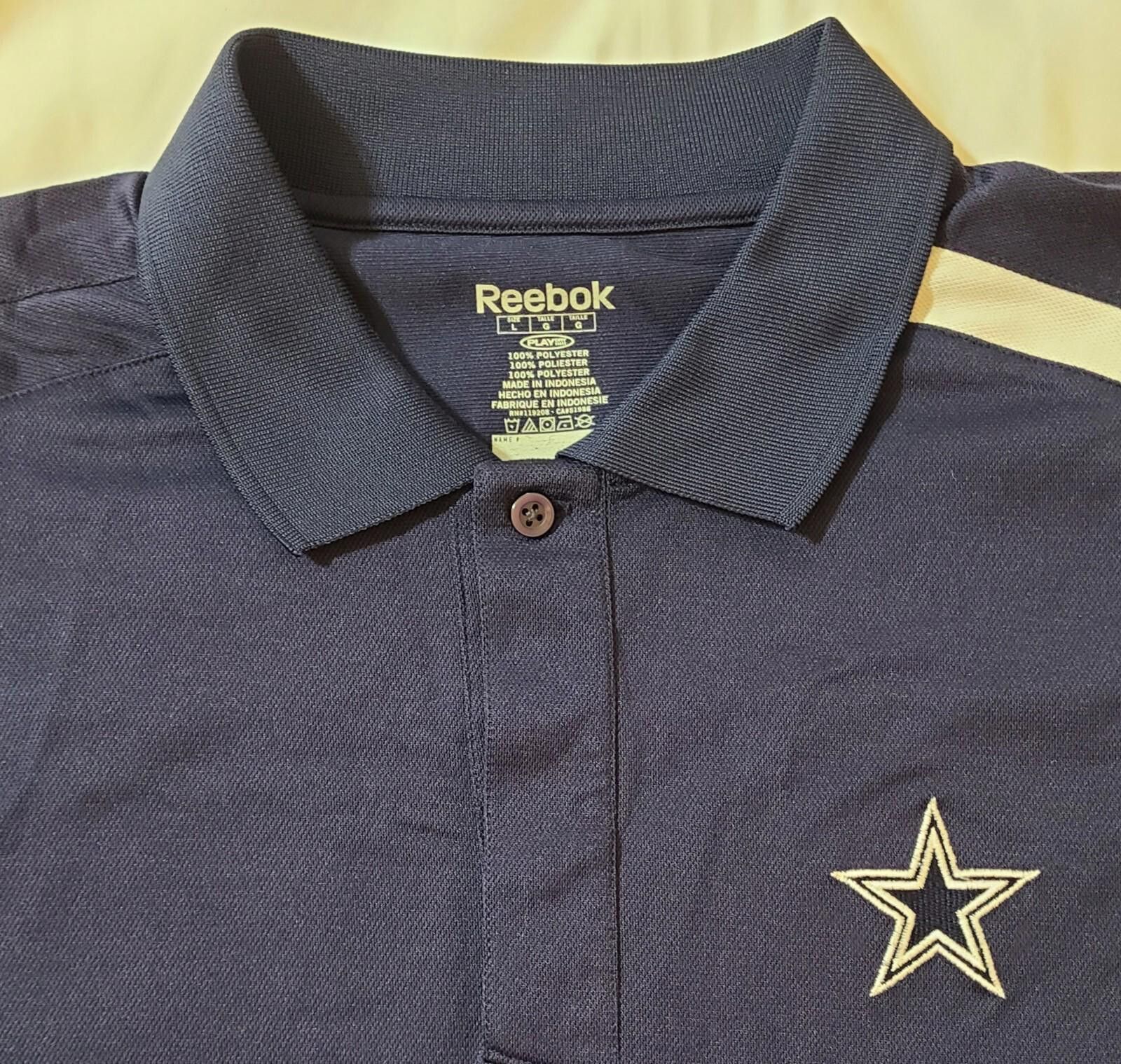 Reebok NFL Dallas Cowboys Shirt Mens Size Medium Polo Reebok Size ONE SIZE - 1 Thumbnail