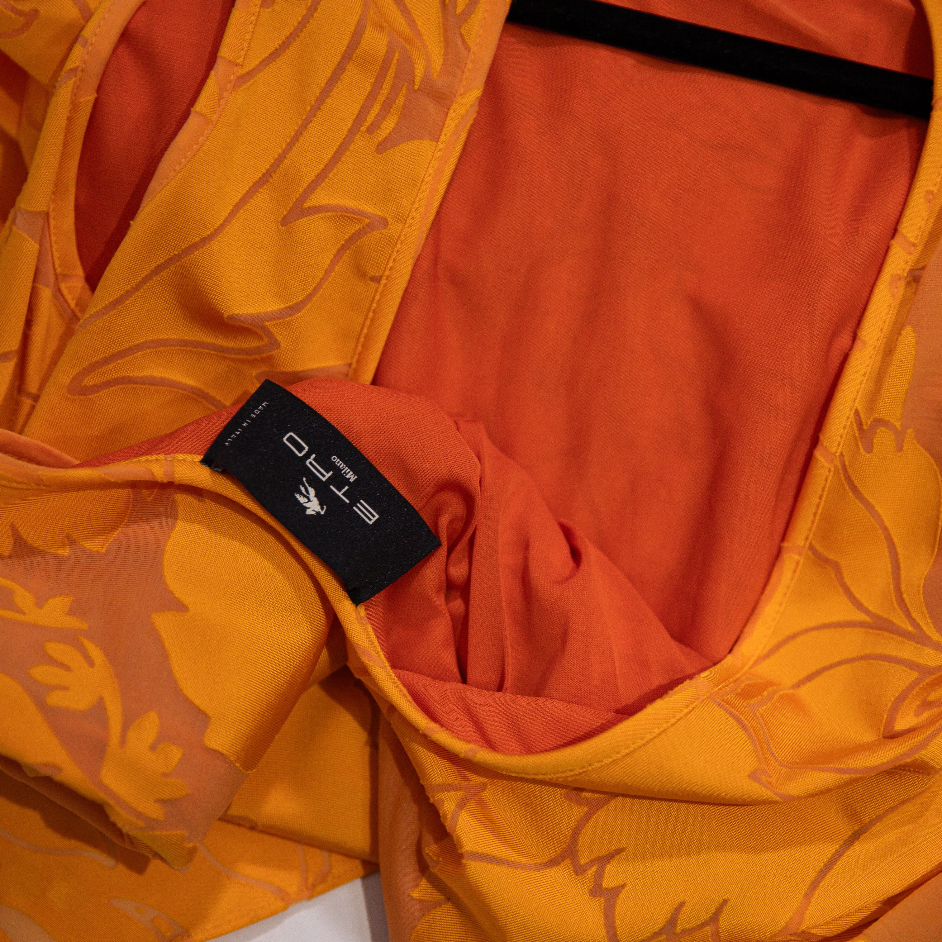 Etro Asymmetric Open Back Devoré Jersey