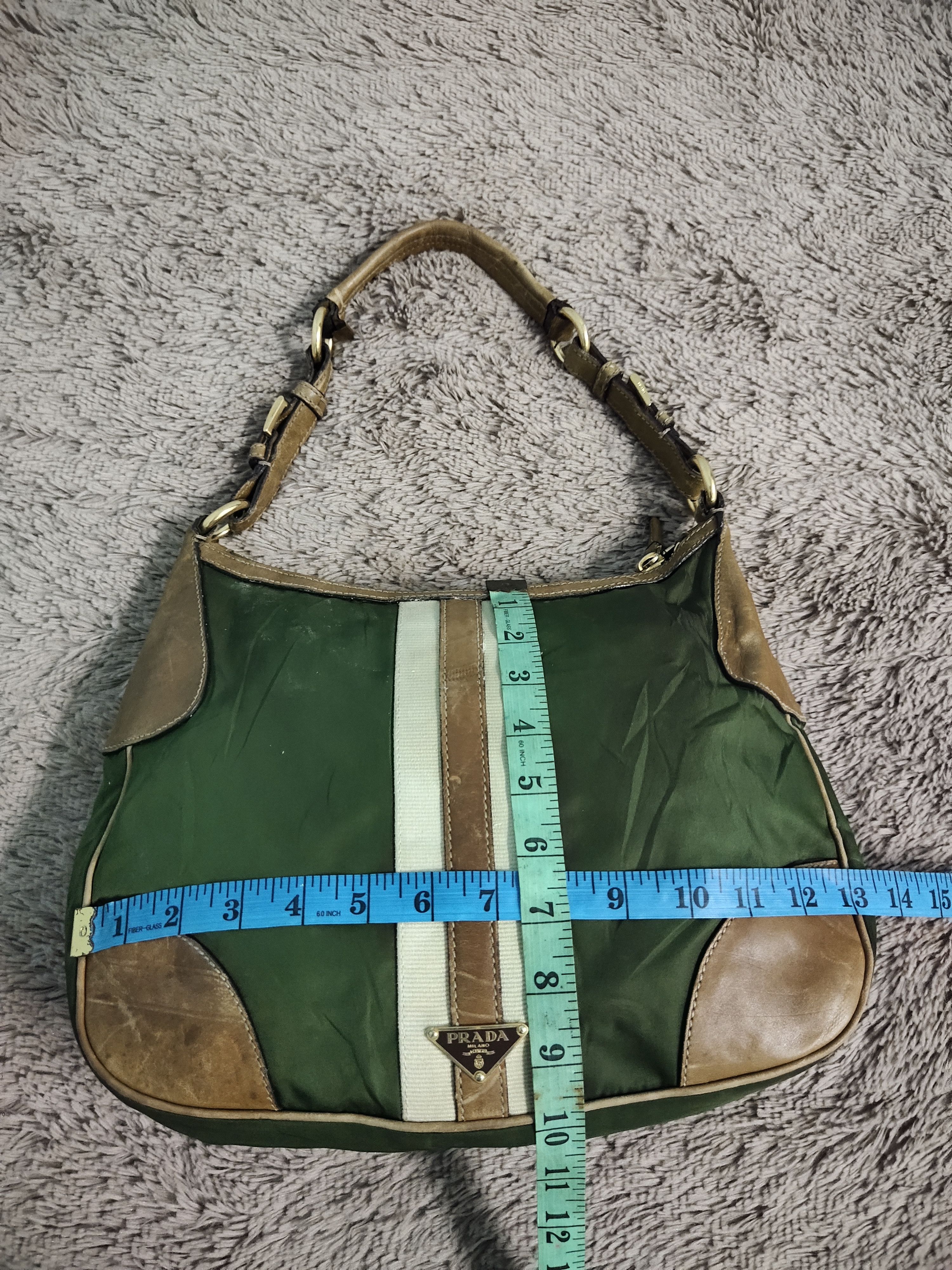 Prada Vintage 2000s Prada Tessuto Nylon Shoulder Bag Size ONE SIZE - 11 Thumbnail