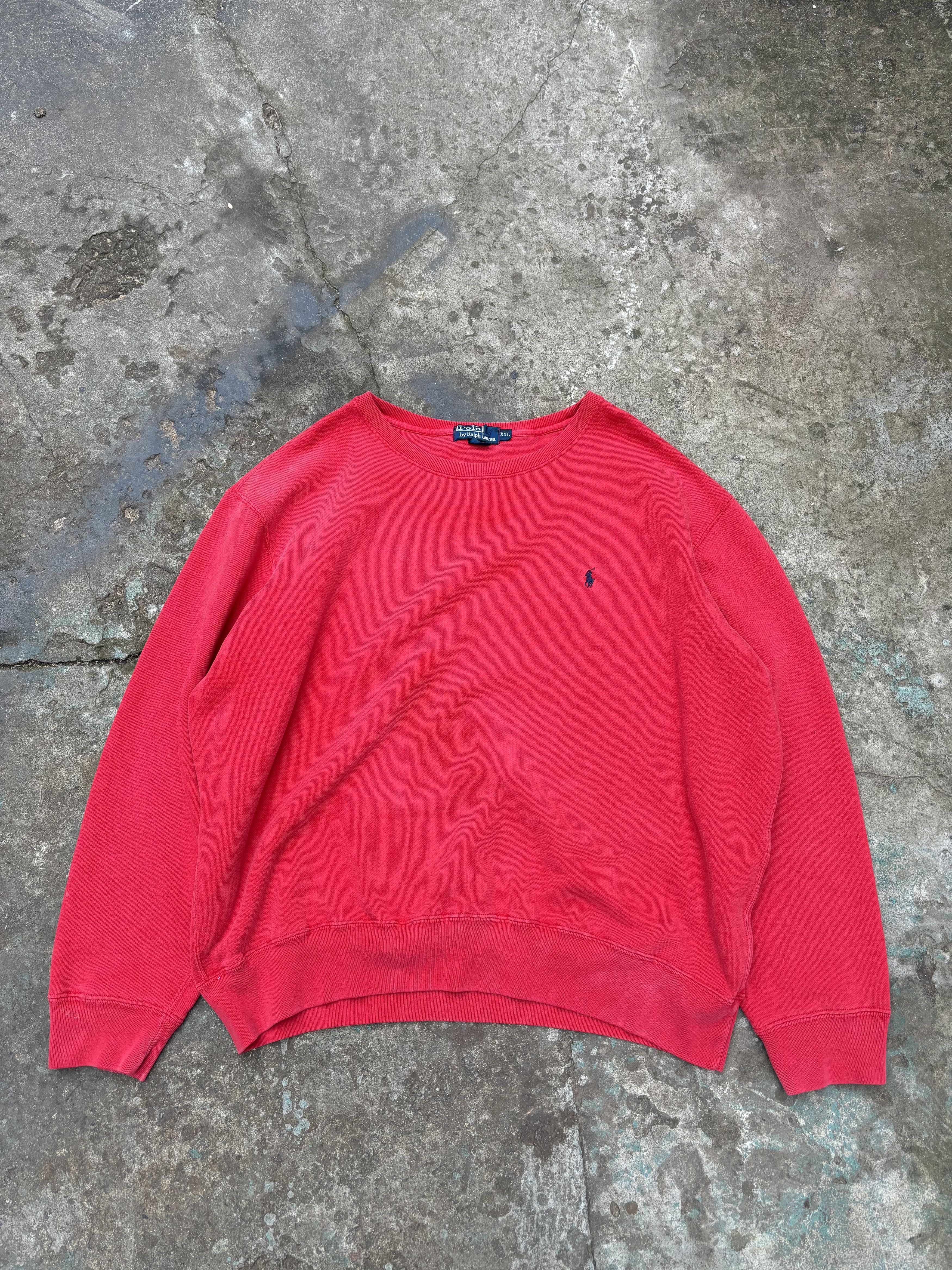 Polo Ralph Lauren Vintage 90's Polo Pony Boxy Oversized Sweatshirt Faded Size US XXL / EU 58 / 5 - 1 Thumbnail