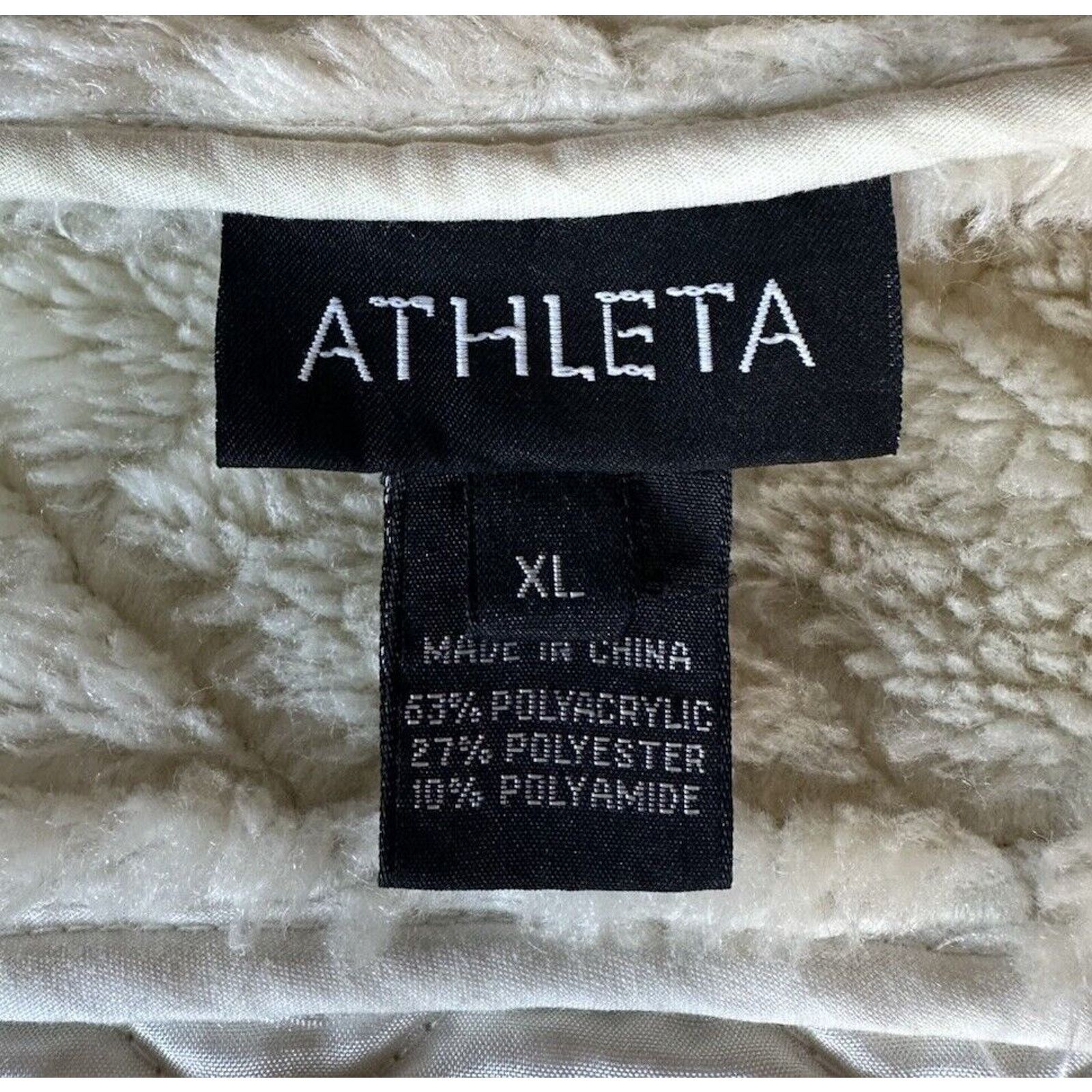 Athleta Athleta Womens Quilted Jacket Ivory Sherpa Faux Fur Trim XL Size XL / US 12-14 / IT 48-50 - 10 Thumbnail