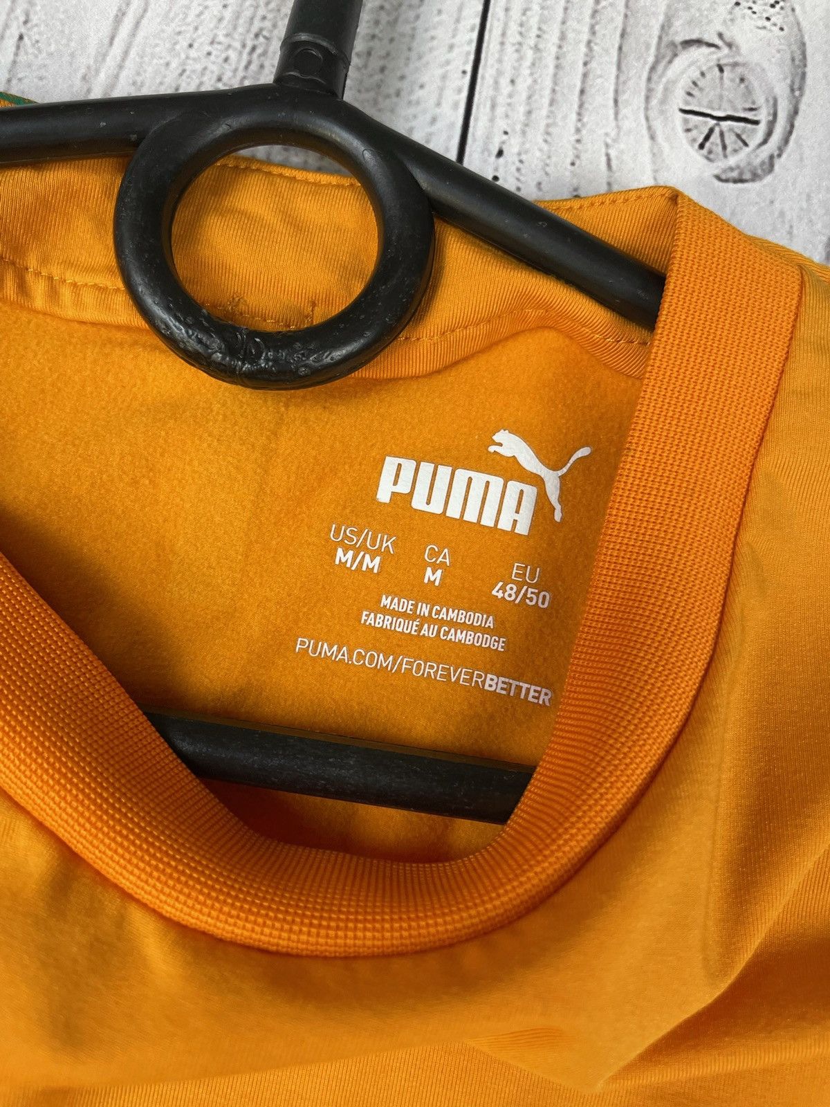 Puma Vintage puma Cote D ivoire size M orange long sleeve Size US M / EU 48-50 / 2 - 7 Thumbnail