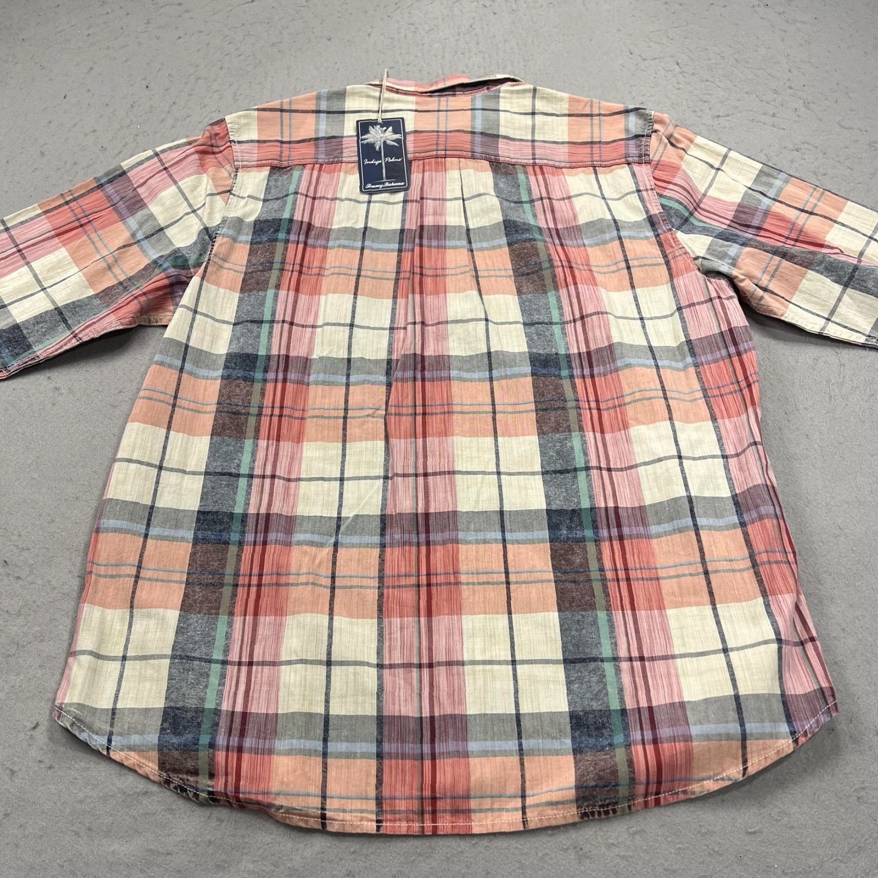 Tommy Bahama Tommy Bahama Shirt Mens Large Multicolor Plaid Indigo Palms Cotton NWT Size US L / EU 52-54 / 3 - 7 Thumbnail