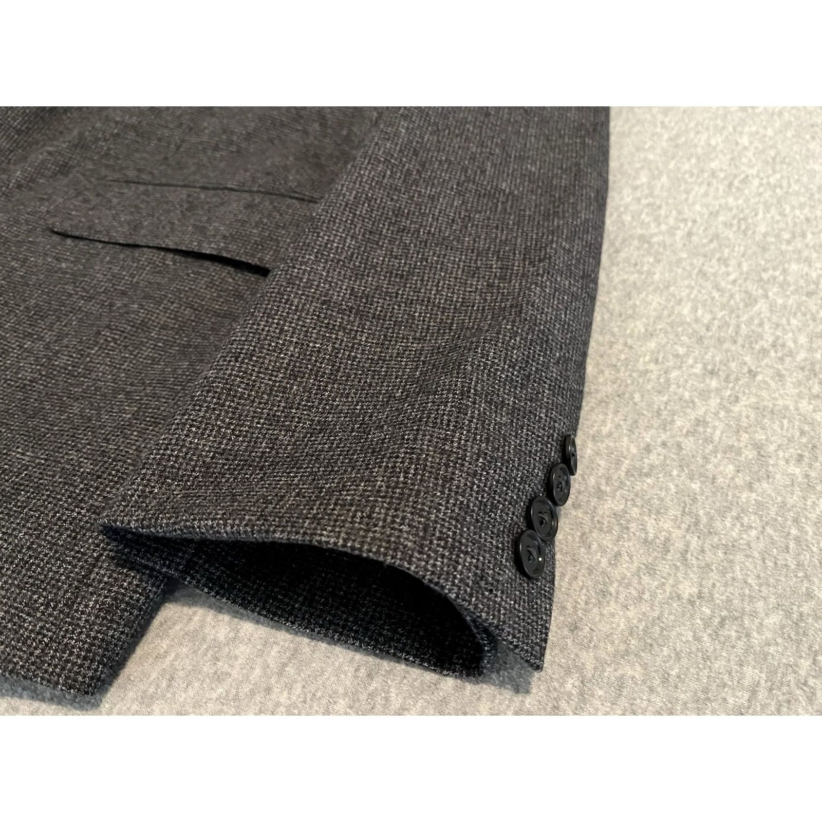 Vintage Jack Spade Sport Coat Jacket Wool Gray Mens 46 blazer 2 Button Size 46R - 6 Thumbnail