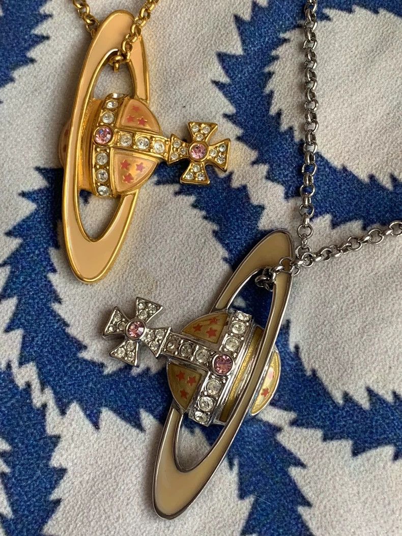 Vivienne Westwood Vivienne Westwood Mid-old pink enamel necklace Size ONE SIZE - 3 Thumbnail
