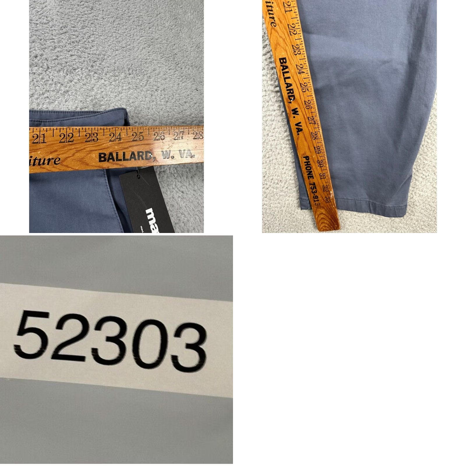 Mavi VINTAGE Mavi Edward Chino Pants Mens 48X34 Indigo Twill Slim Straight Leg Size US 32 / EU 48 - 8 Thumbnail