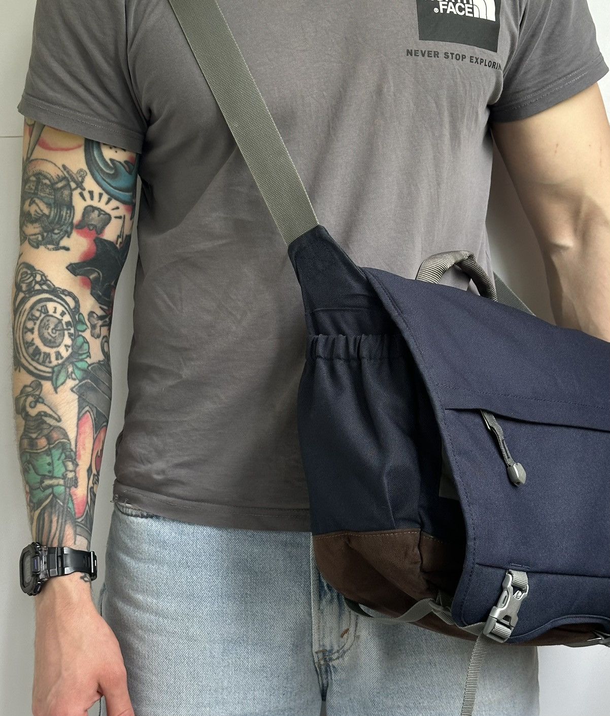 Jack Wolfskin Jack Wolfskin Camden Town Messenger Bag Navy Blue Crossbody Size ONE SIZE - 5 Thumbnail