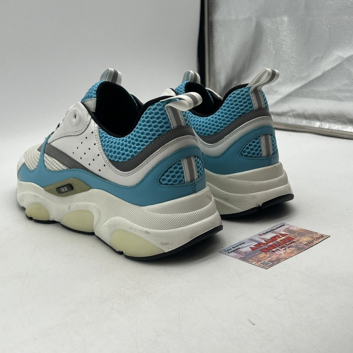 Dior Dior b22 white light blue Size US 10 / EU 43 - 4 Thumbnail