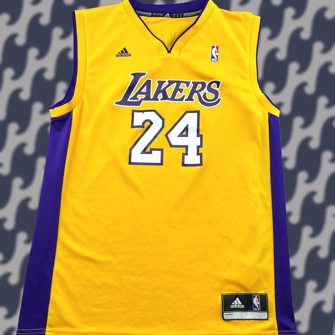 Adidas adidas LA Lakers Kobe Bryant 2012 Basketball Jersey Tank Mens Medium Yellow Sleeveless Shirt Size US M / EU 48-50 / 2 - 1 Thumbnail