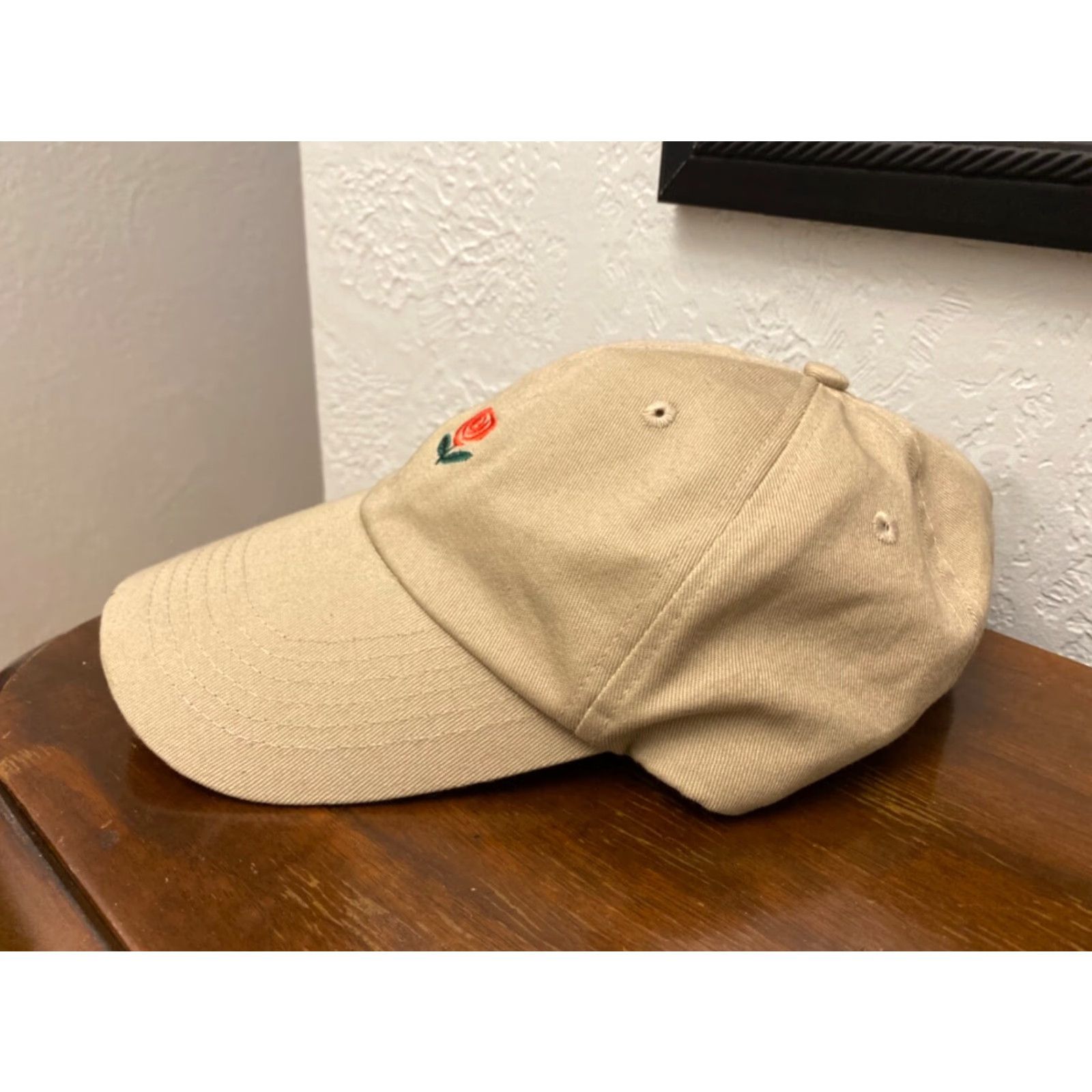 The Hundreds The Hundreds Hat Tan Rose Adjustable Strap Back Dad Hat One Size Mens Baseball Cap Canvas Classic Size ONE SIZE - 2 Thumbnail