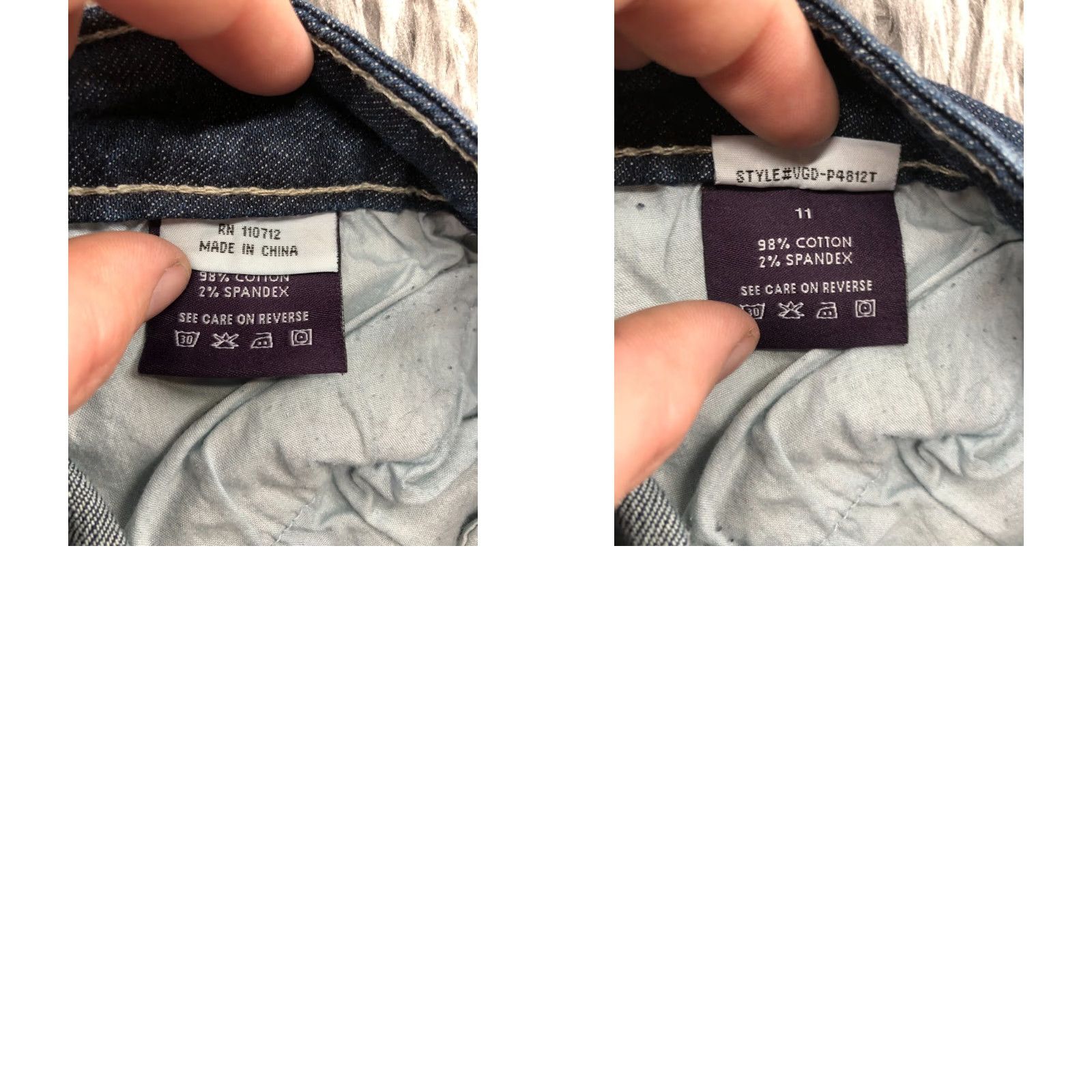 Vintage Vigold Jeans Skinny Womens Juniors Size 11 Blue Medium Wash 5-Pocket Regular Rise Belt Loops Size 32" / US 10 / IT 46 - 9 Thumbnail