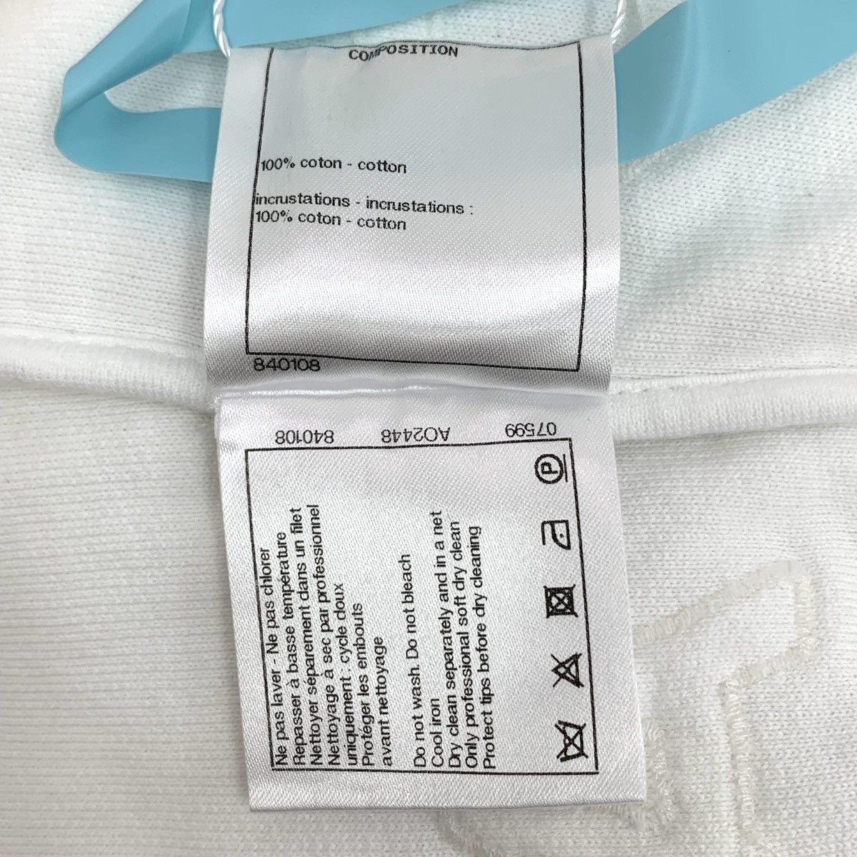 Chanel Chanel White Logo Embroidered Cotton Hooded Sweatshirt K26WX Size XS / US 0-2 / IT 36-38 - 7 Thumbnail