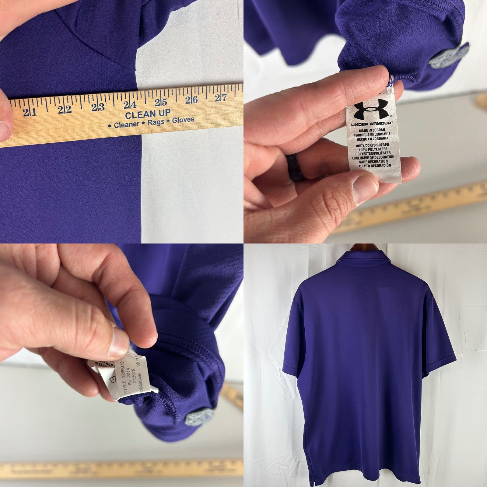 Under Armour Under Armour Men's XXL Purple HeatGear Short Sleeve Athletic Polo - 1249072 Size US XXL / EU 58 / 5 - 8 Thumbnail